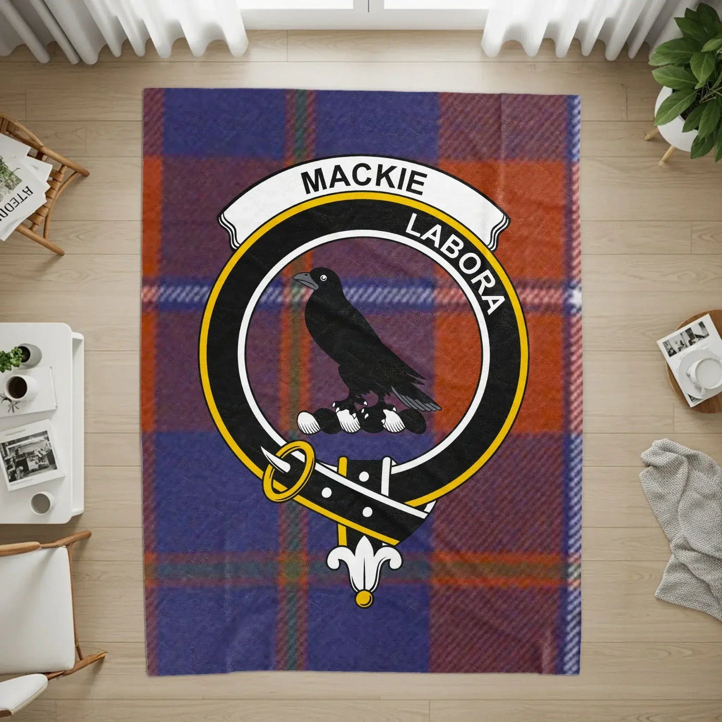 Mackie Labora Plaid Blanket with Raven design product