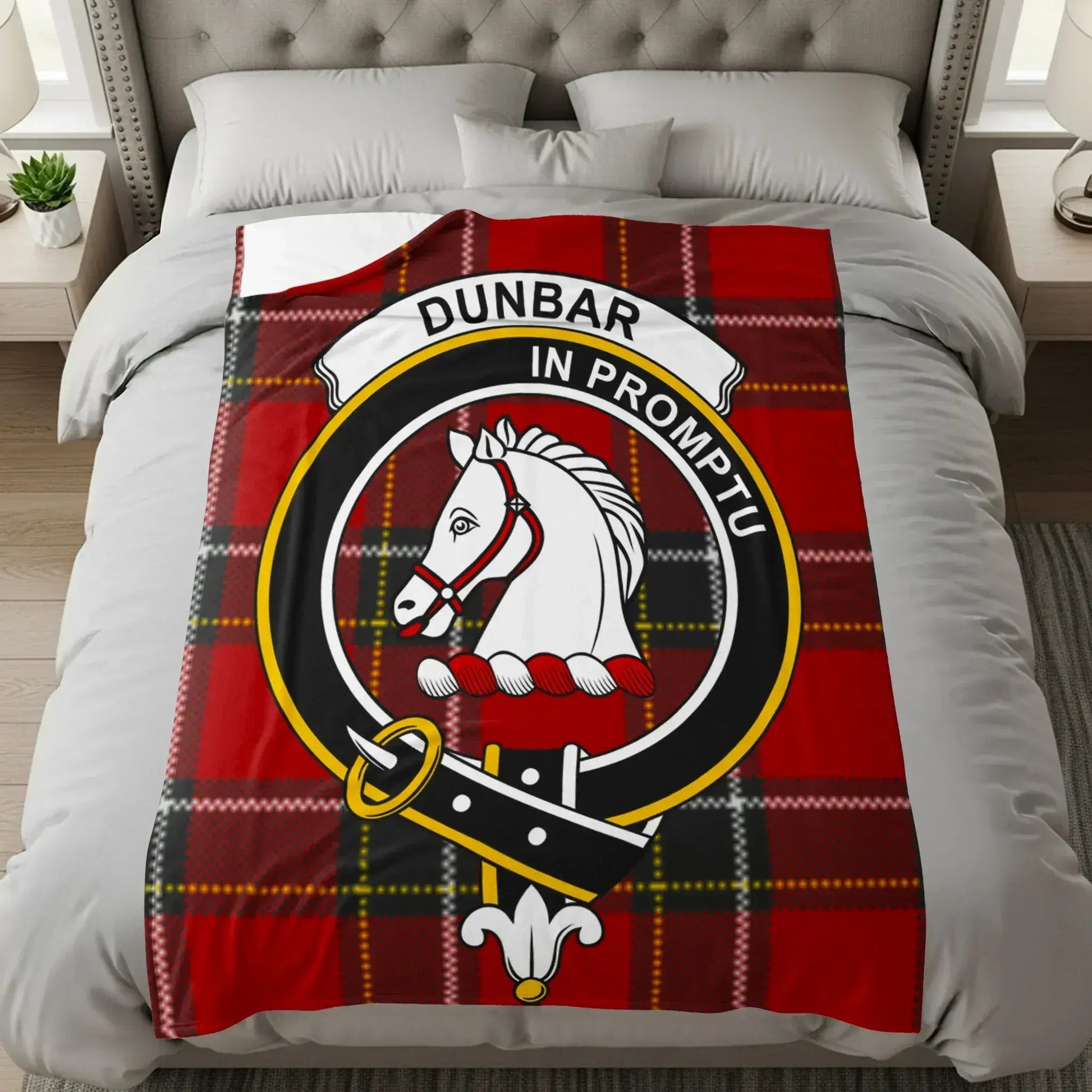 Dunbar In Promptu Plaid Crest Printed Bedding product