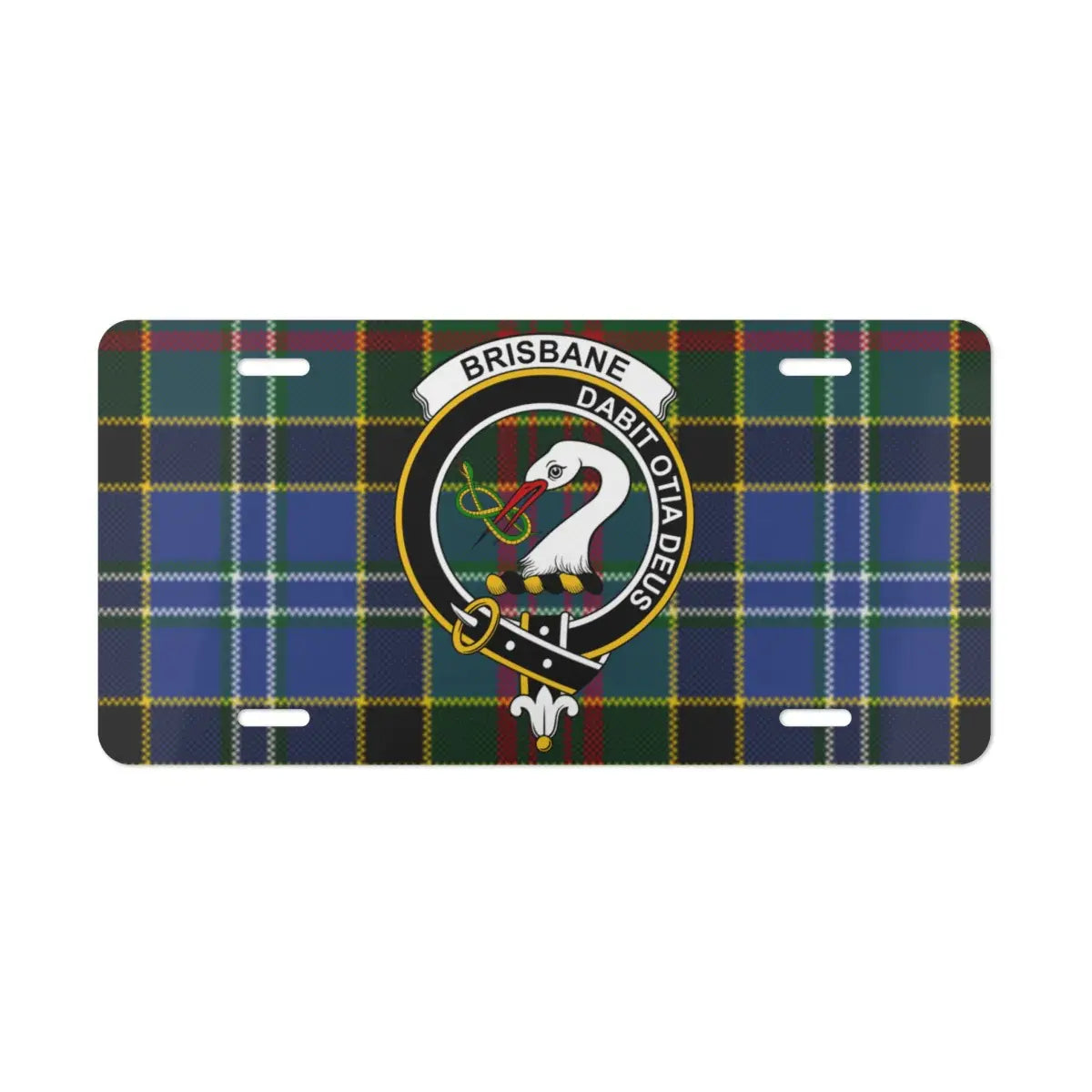 Brisbane Dabit Quod Tu Des Tartan Design License Plate product