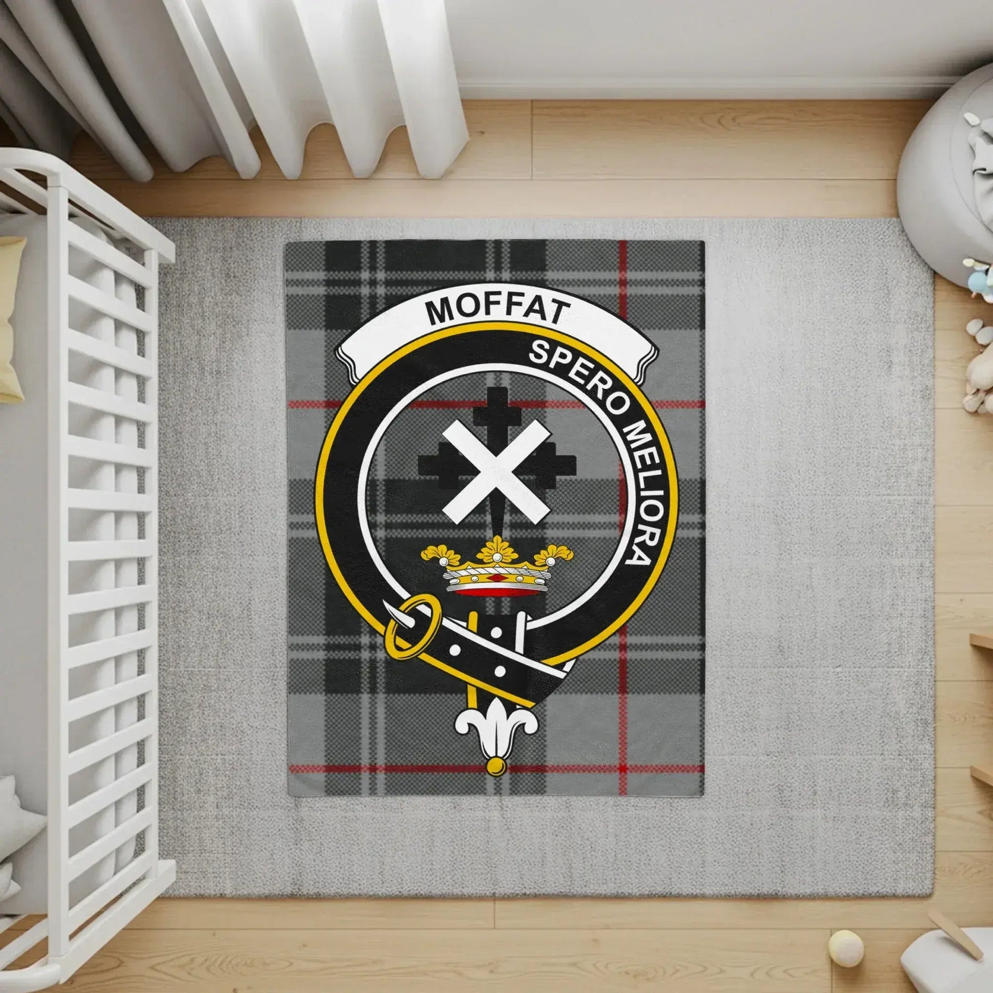Moffat Spero Meliora Tartan Printed Nursery Rug product type