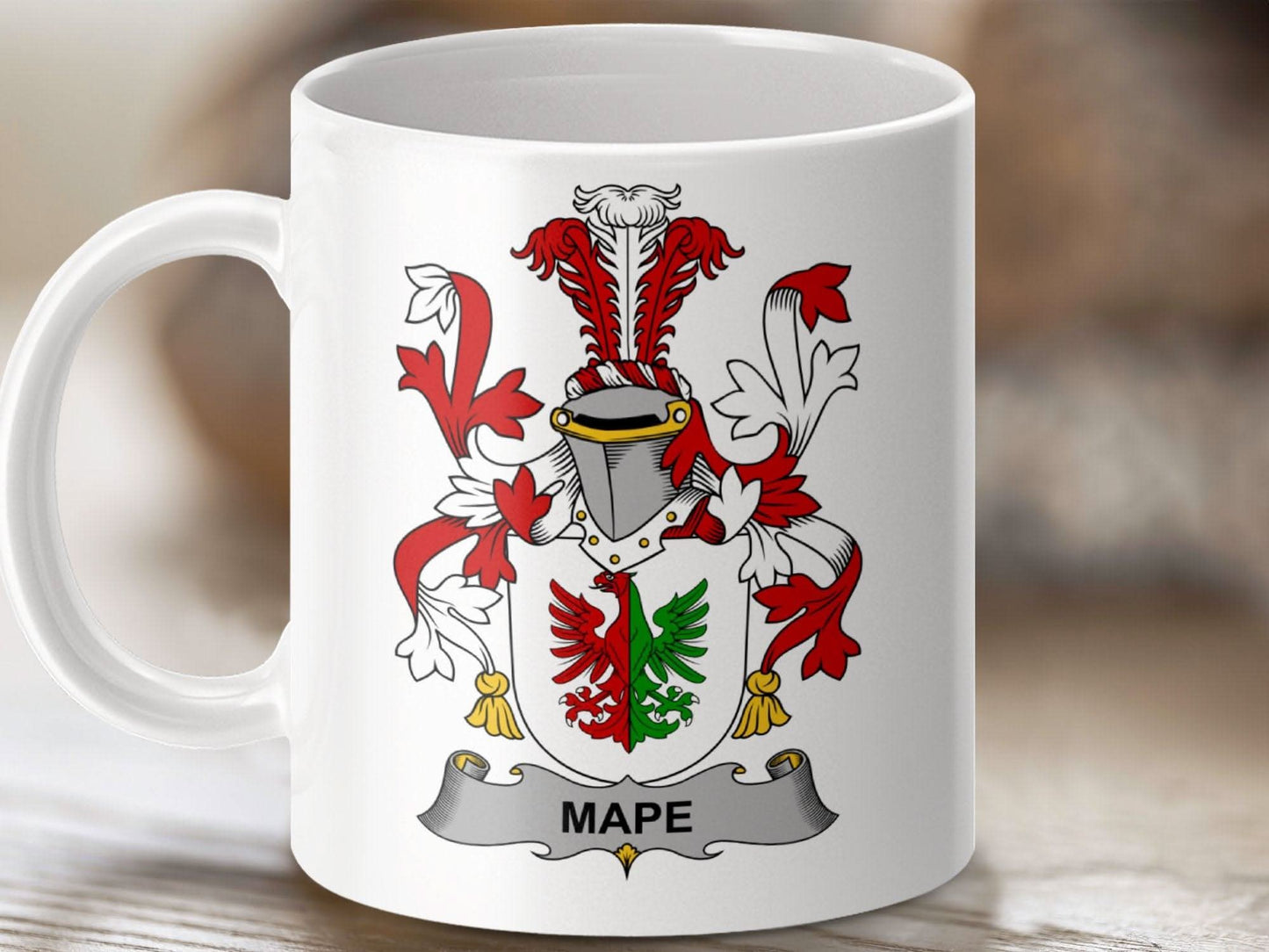 Mape Surname Irish Family Crest Mug - Celtic Ancestry Gifts