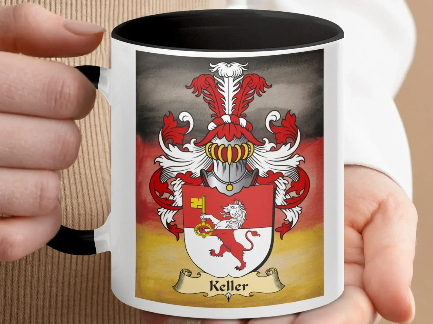 Keller Family Crest Personalized Mug product