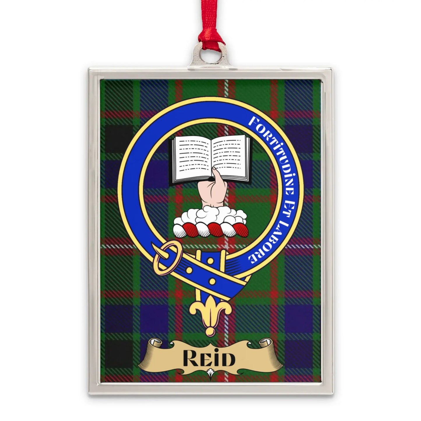 Plaid Design Reid Family Crest Hanging Ornament product