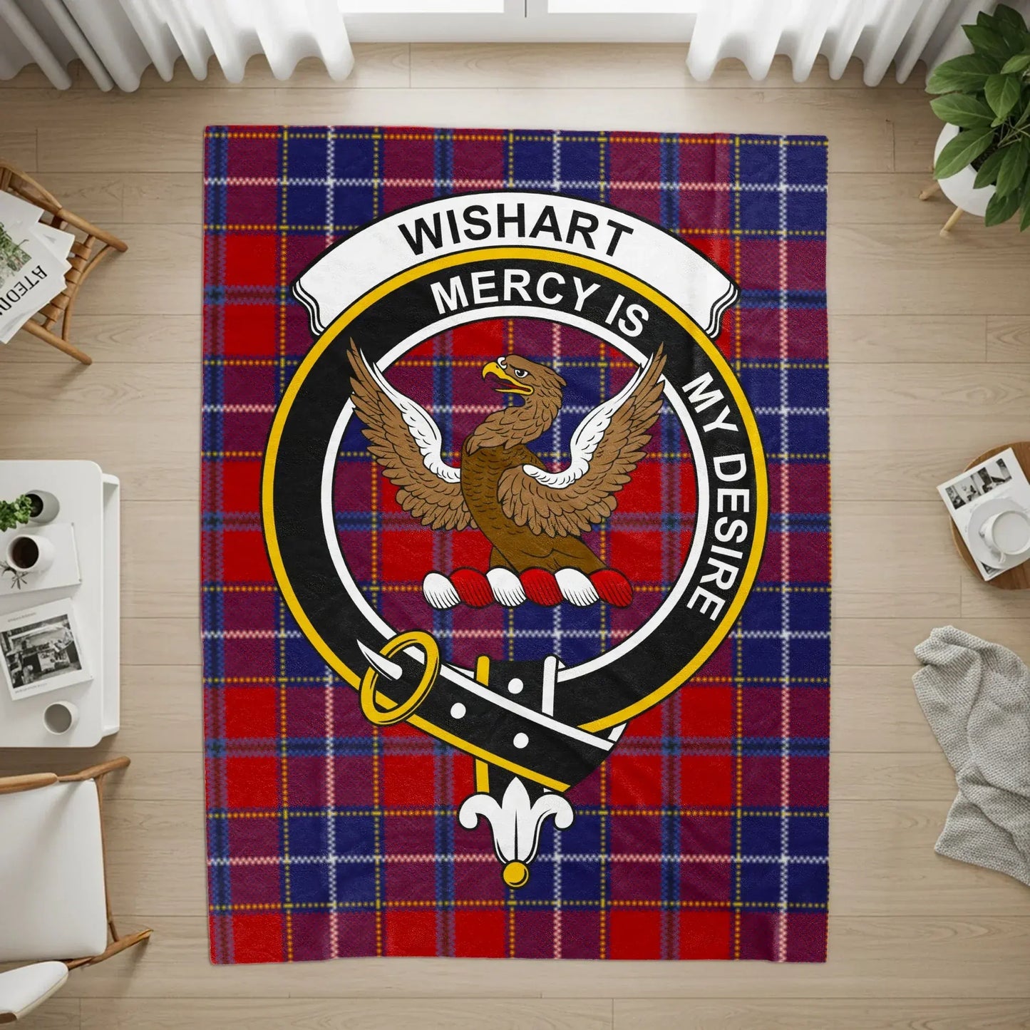 Wishart Mercy Is My Desire Tartan Pattern Rug product