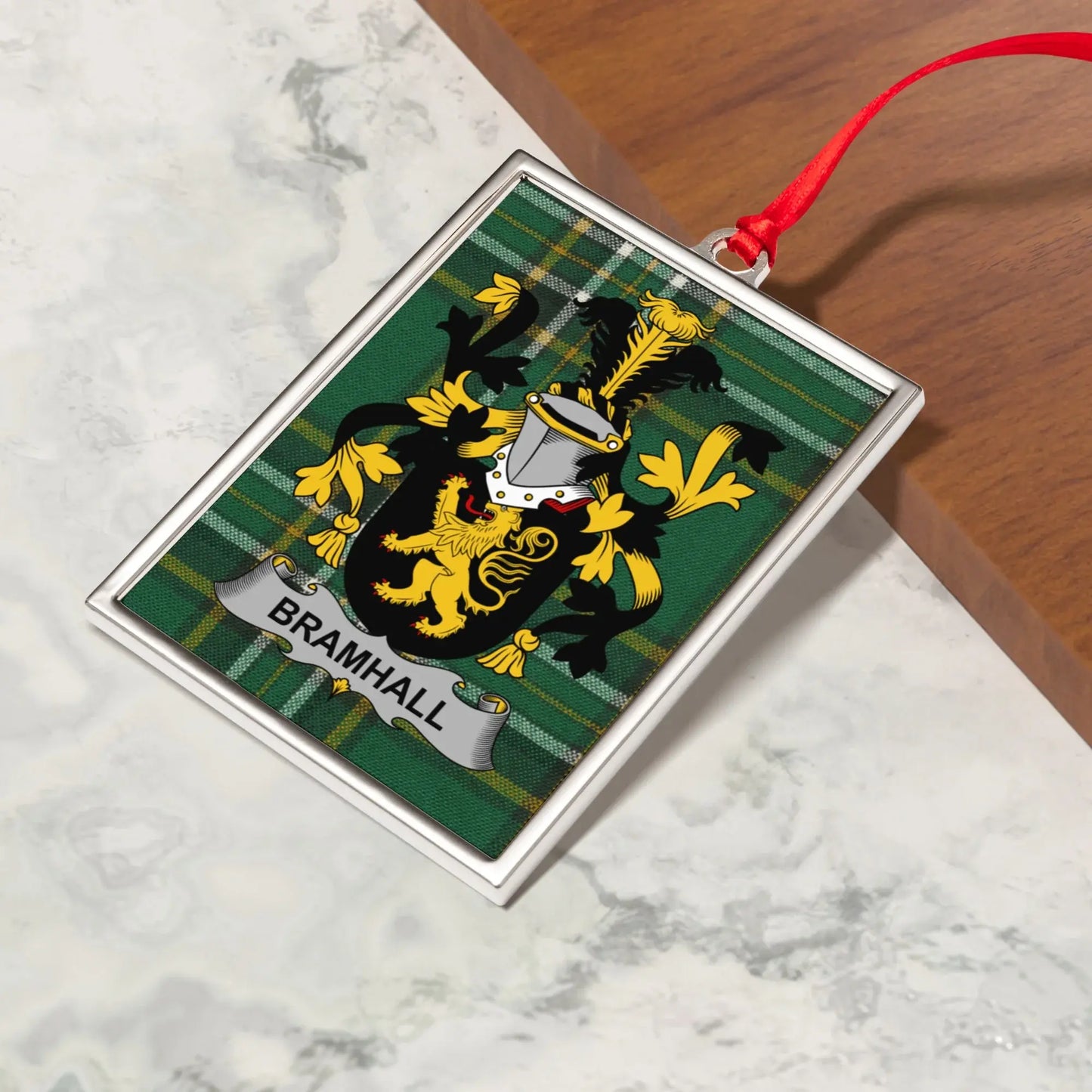 Bramhall Crest Plaid Pattern Personalized Christmas product