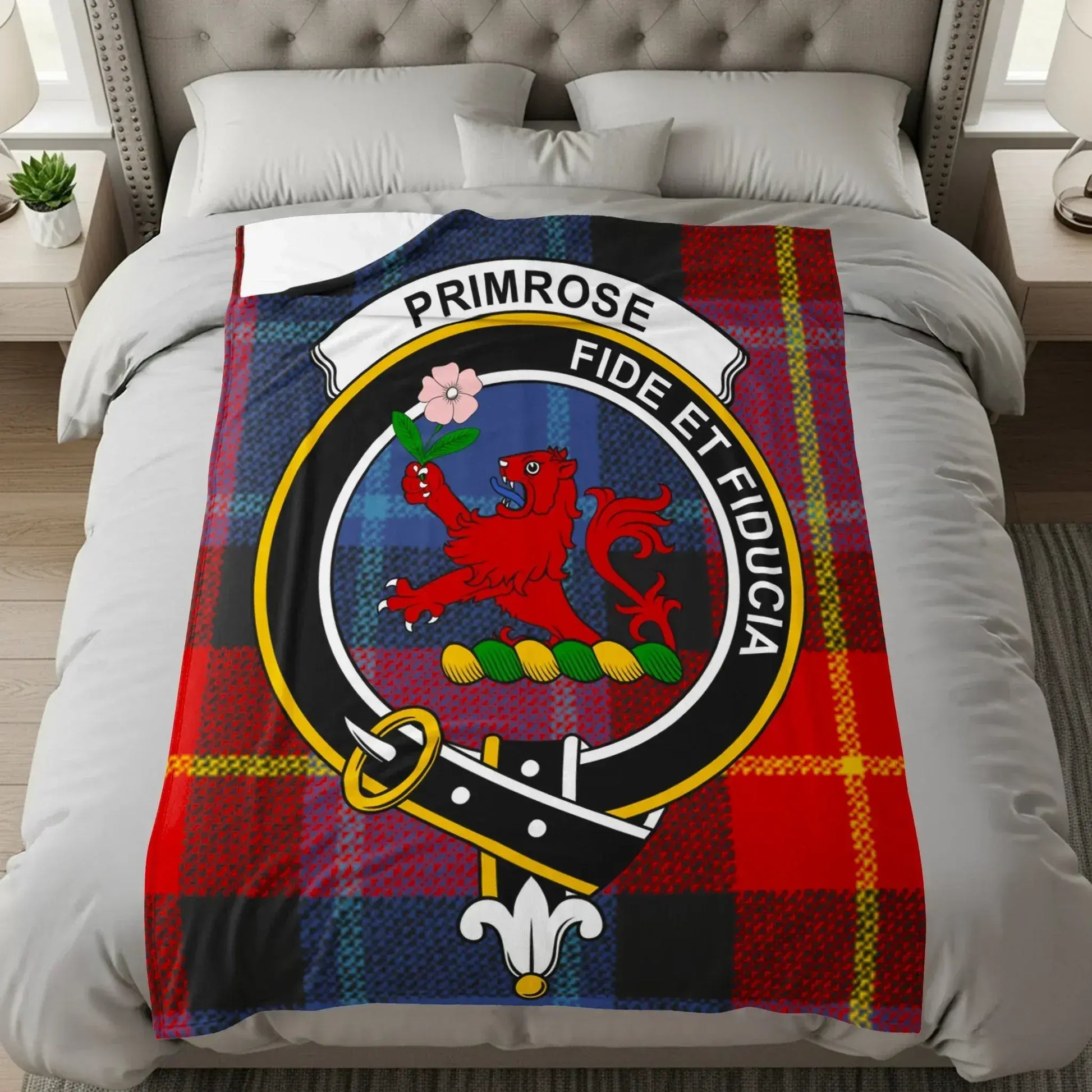 Scottish Clan Crest with Tartan Blanket product type