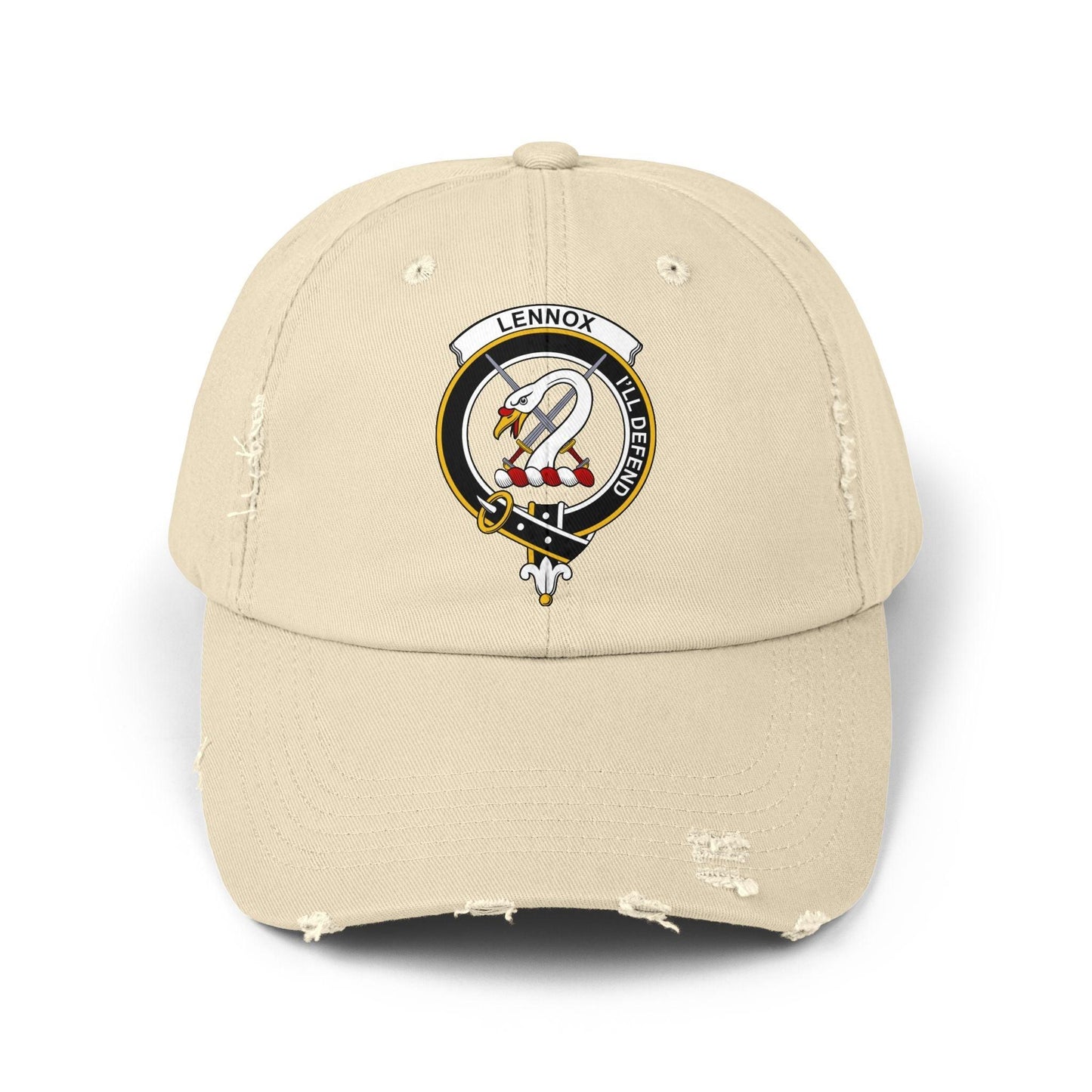 Lennox Clan Crest Scottish Distressed Baseball Cap - Celtic Ancestry Gifts