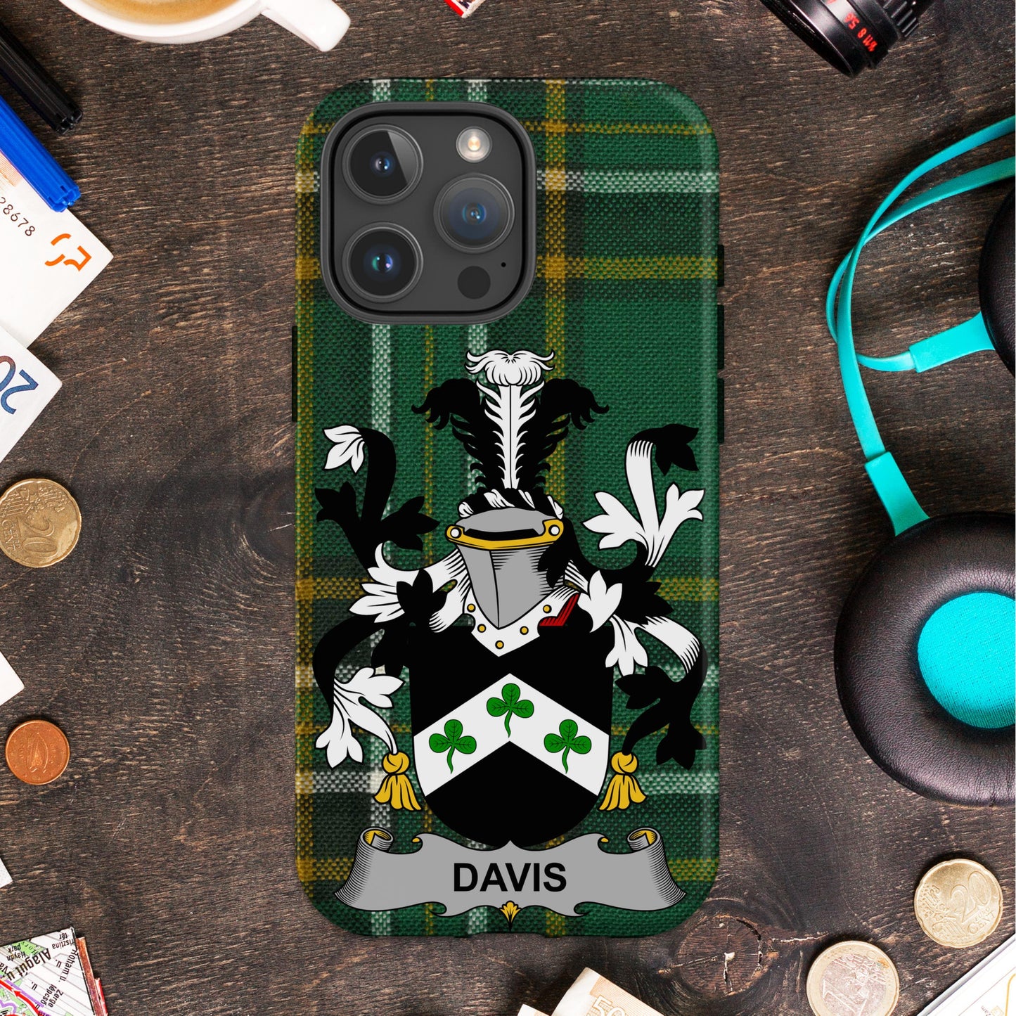 Personalized Davis Family Crest Phone Case product type