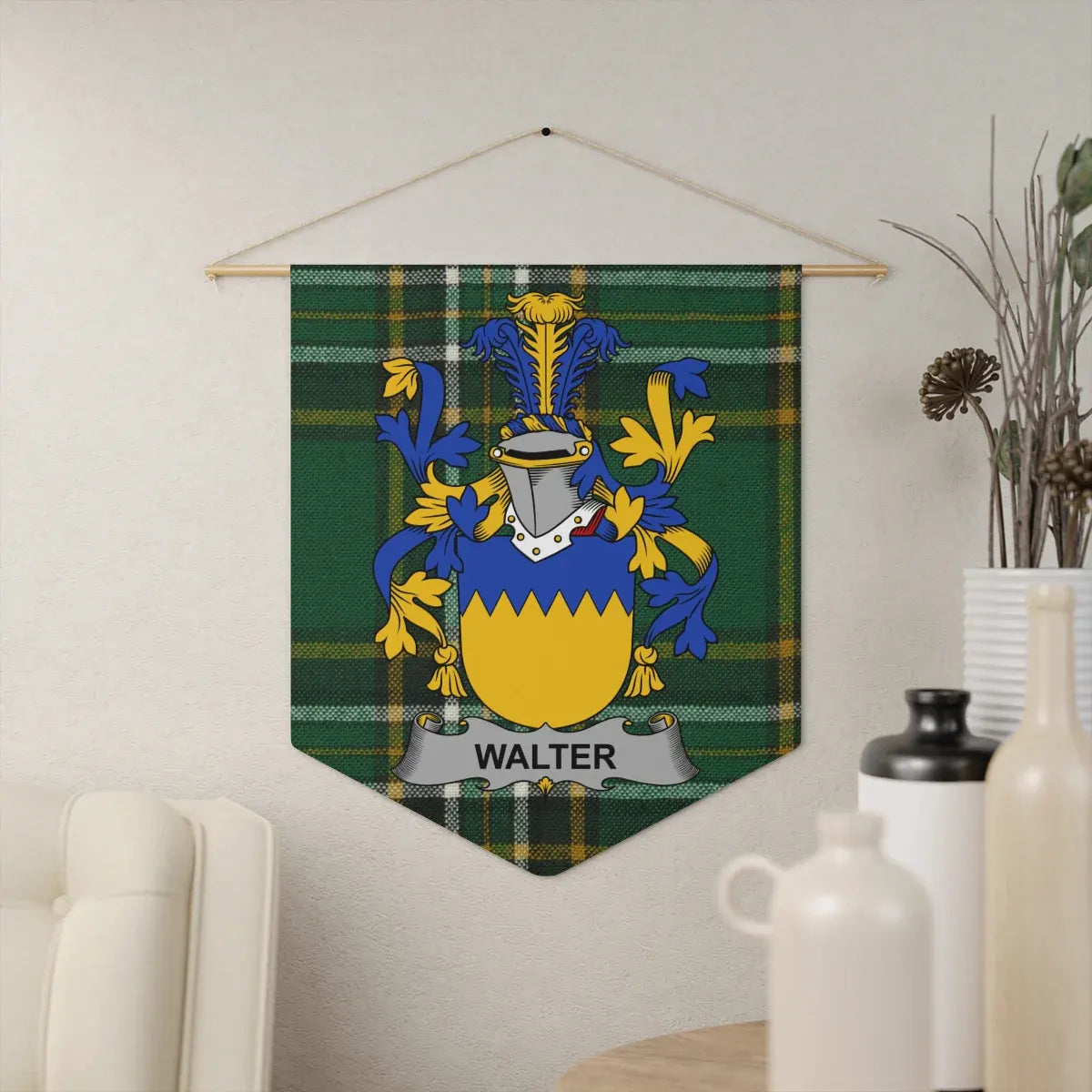 Walter Family Crest Plaid Wall Hanging product type