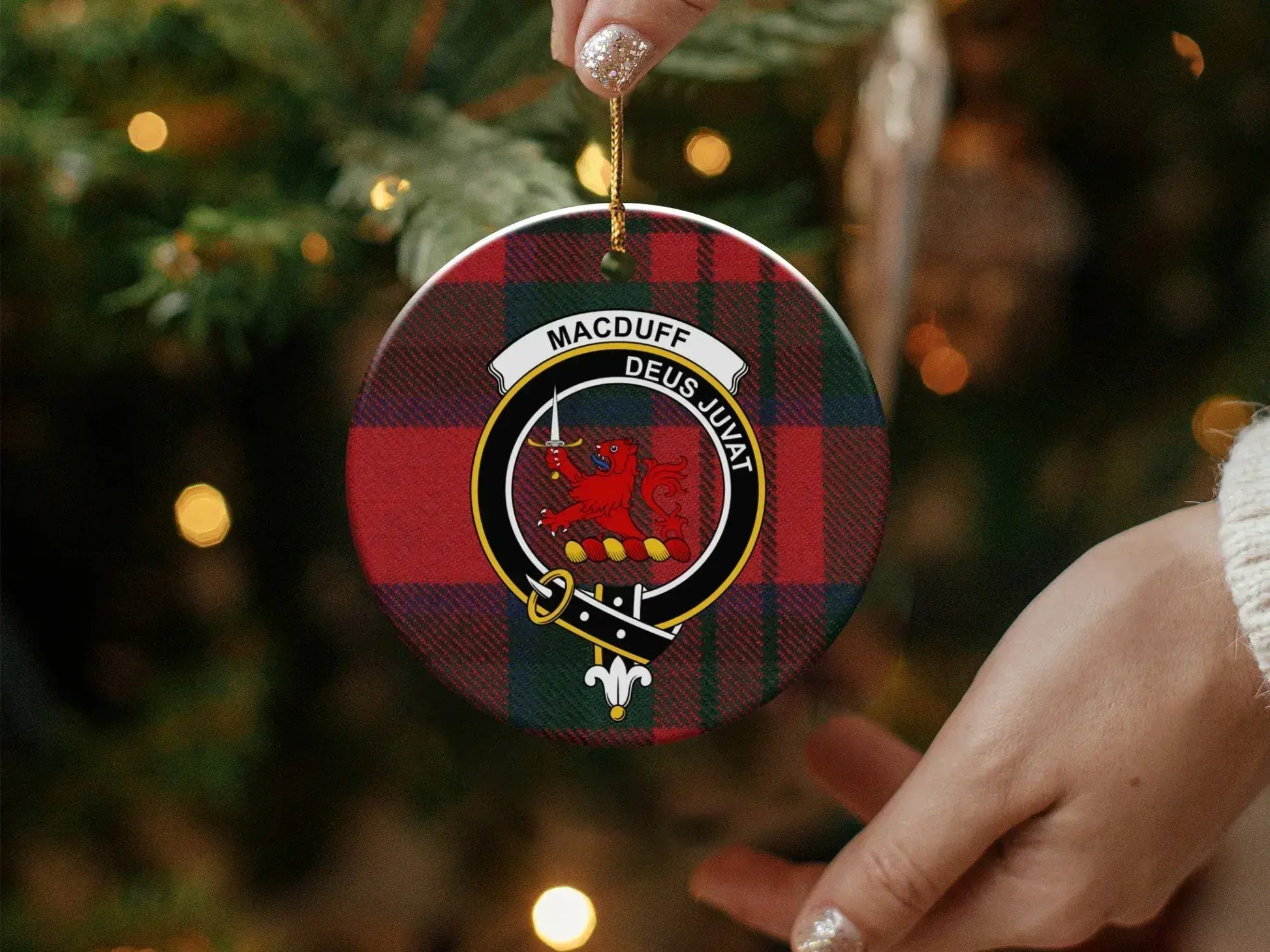 Tartan Clan MacDuff Plaid Christmas Ornament product type