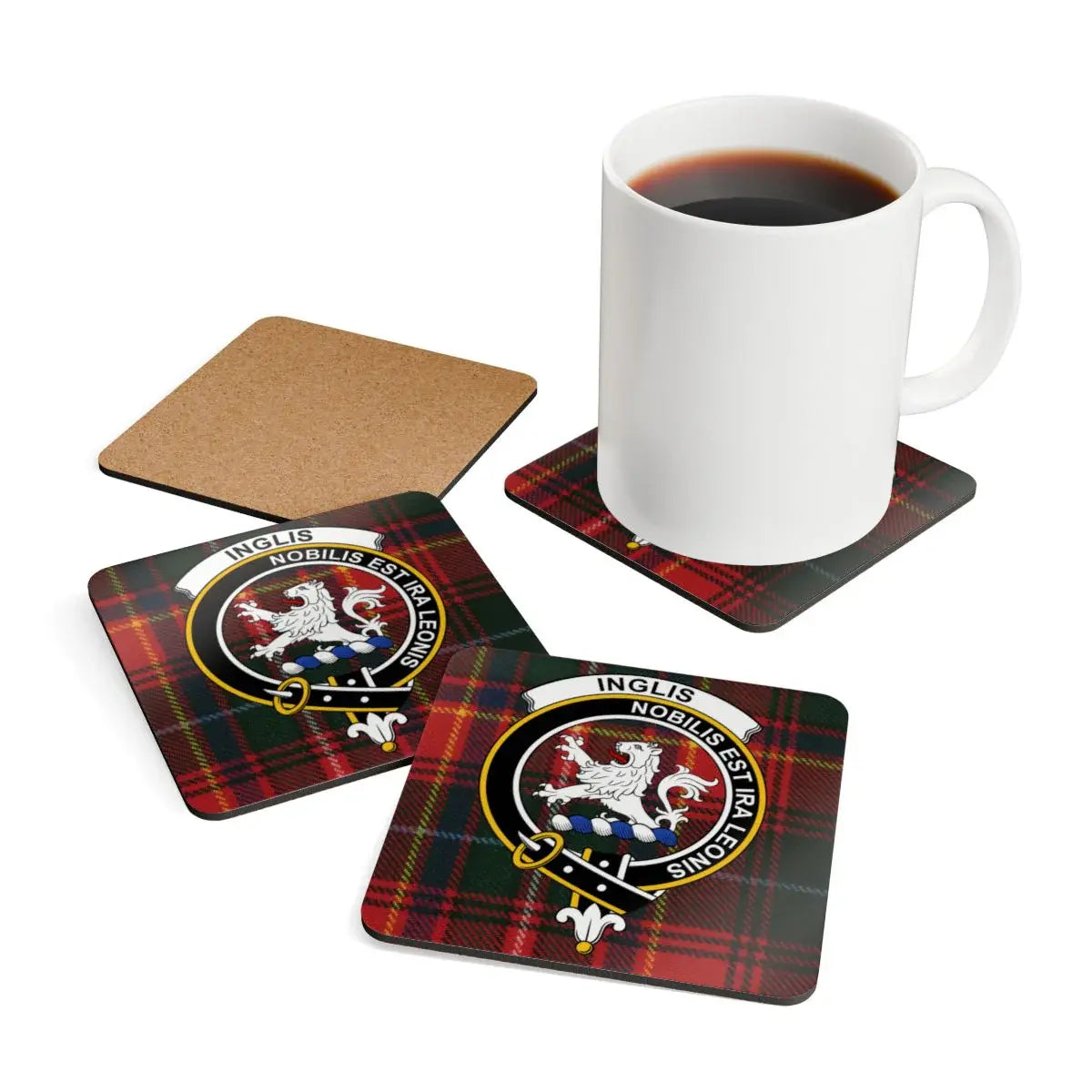 Classic Scottish Clan Crest Decor Plaid Coaster product type