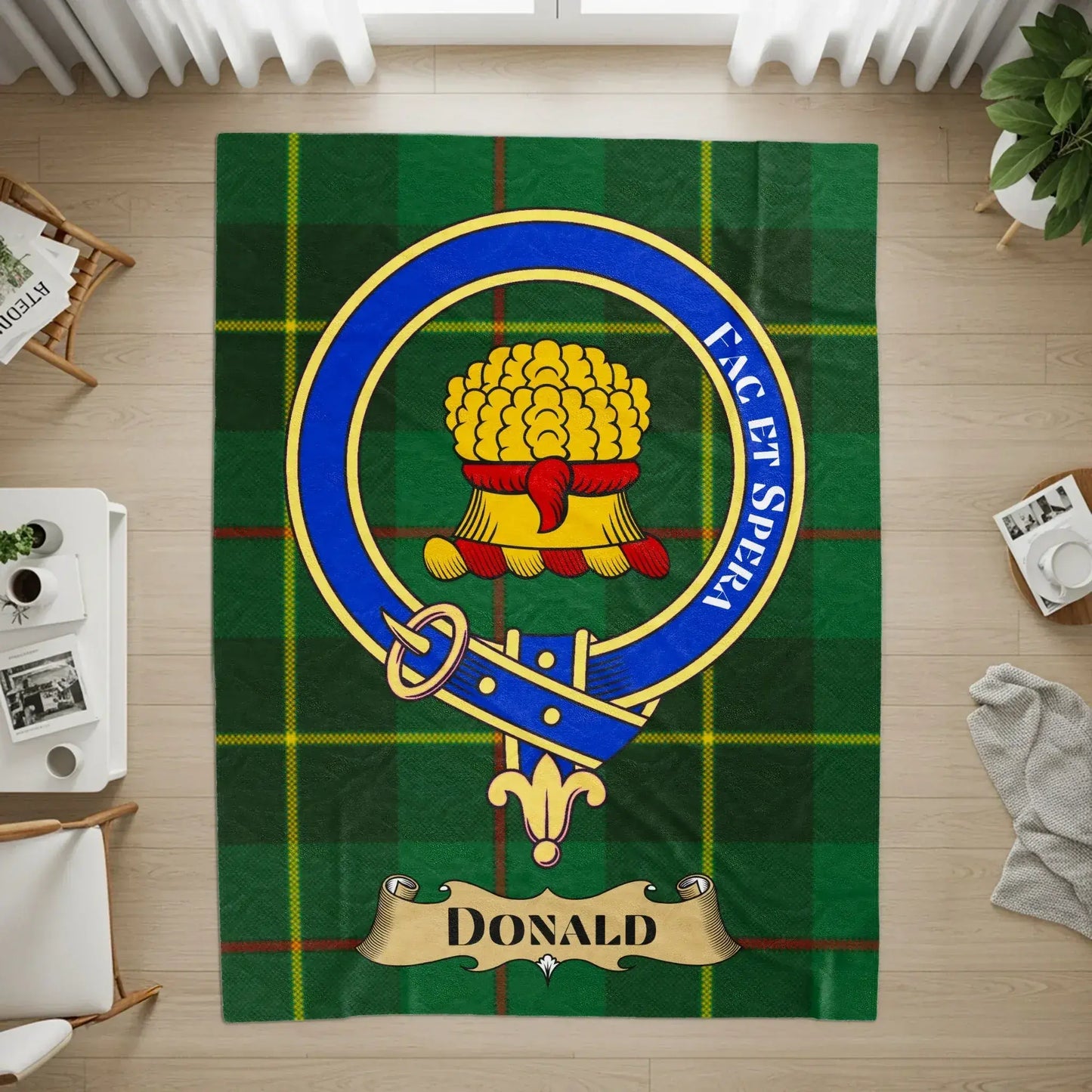 Donald Clan Crest Tartan Plaid Living Room Rug product