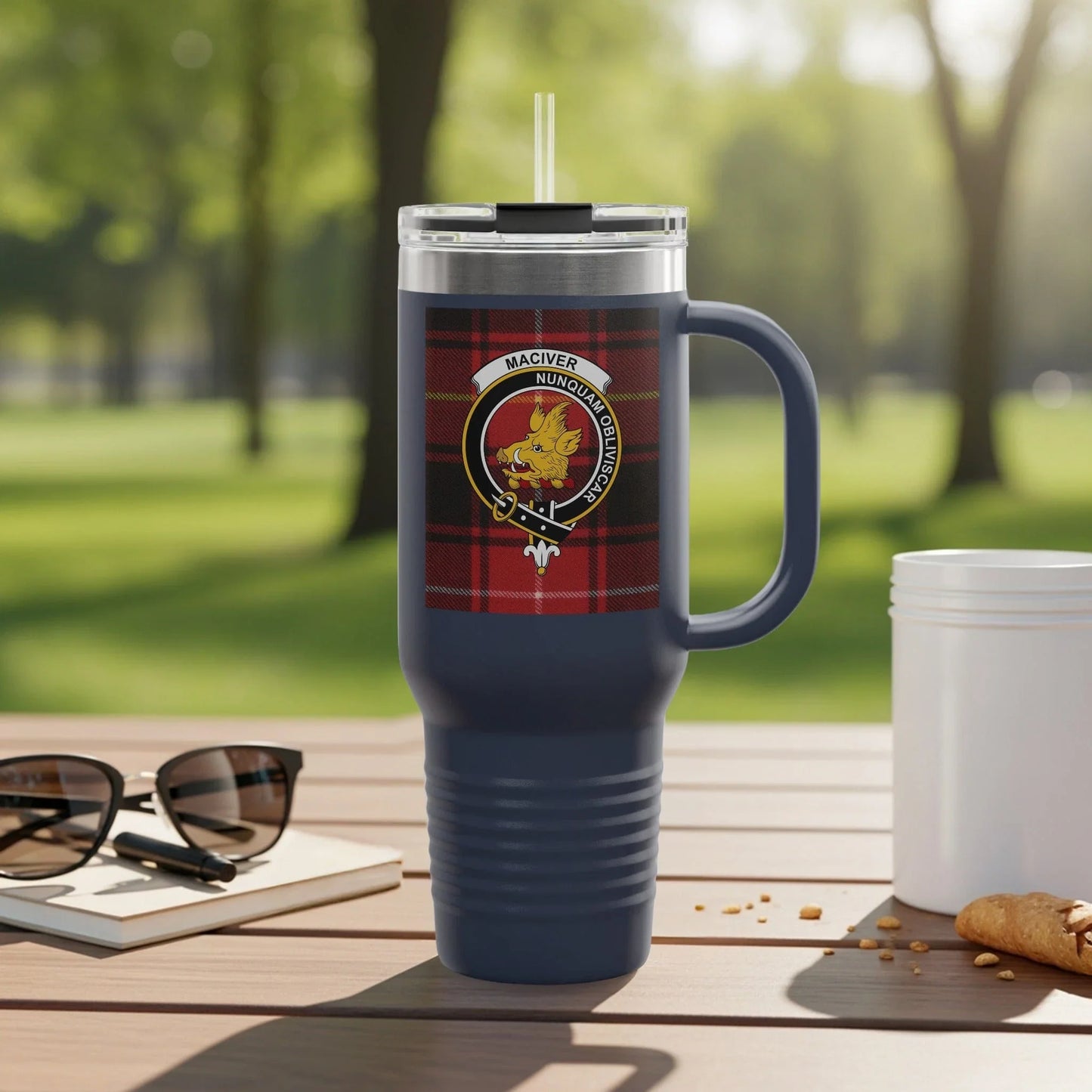 MacIver Nung Sutor Plaid Emblem Travel Mug product