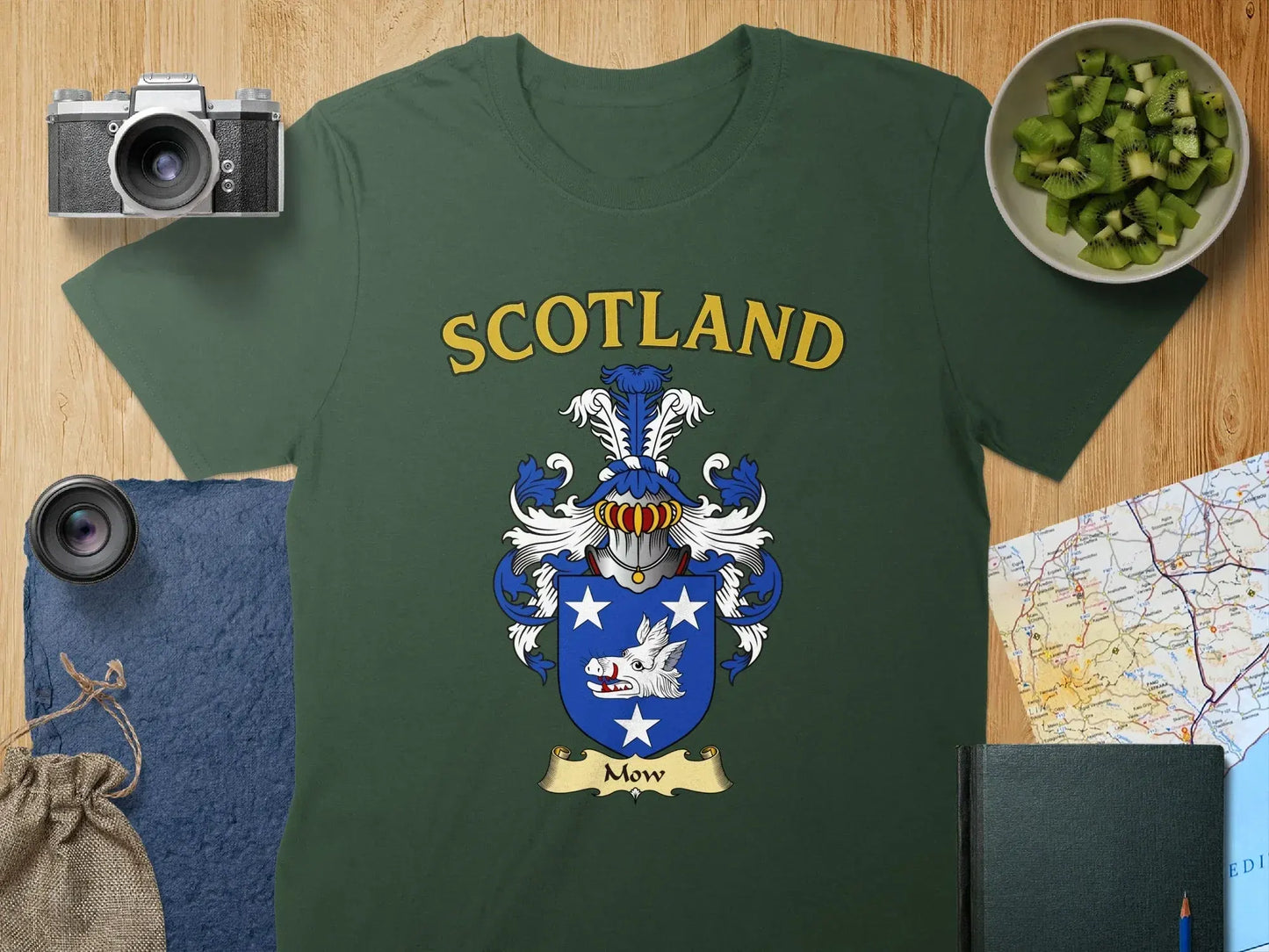 Scotland Crest Design on Green Shirt product type