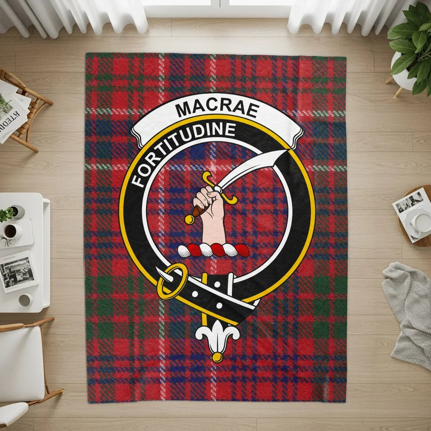 Macrae Fortitudine Red Tartan Pattern Rug product