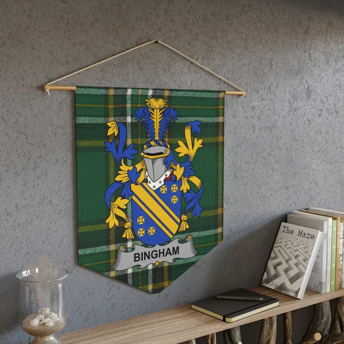 Bingham Family Crest Plaid Wall Hanging product