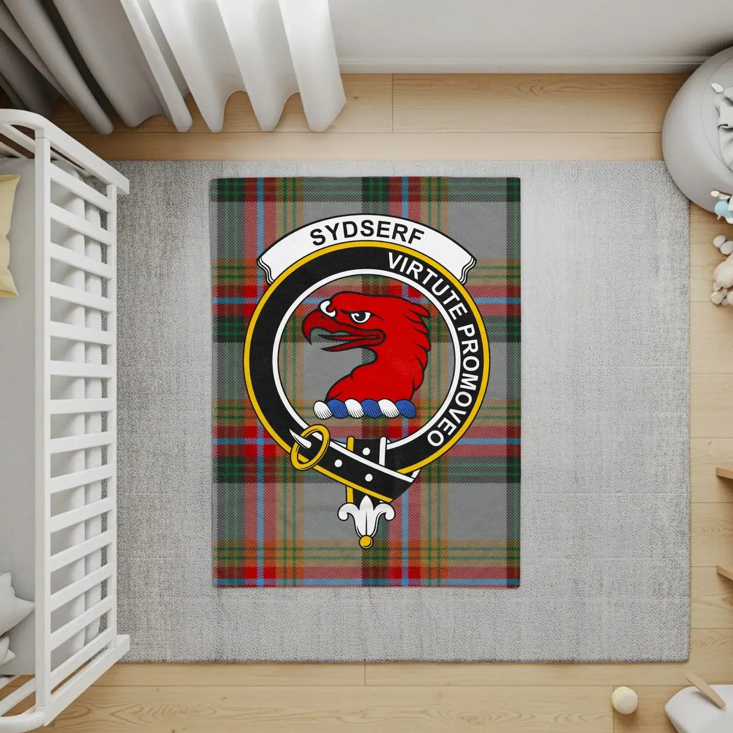 Scottish Family Crest Plaid Pattern Area Rug product