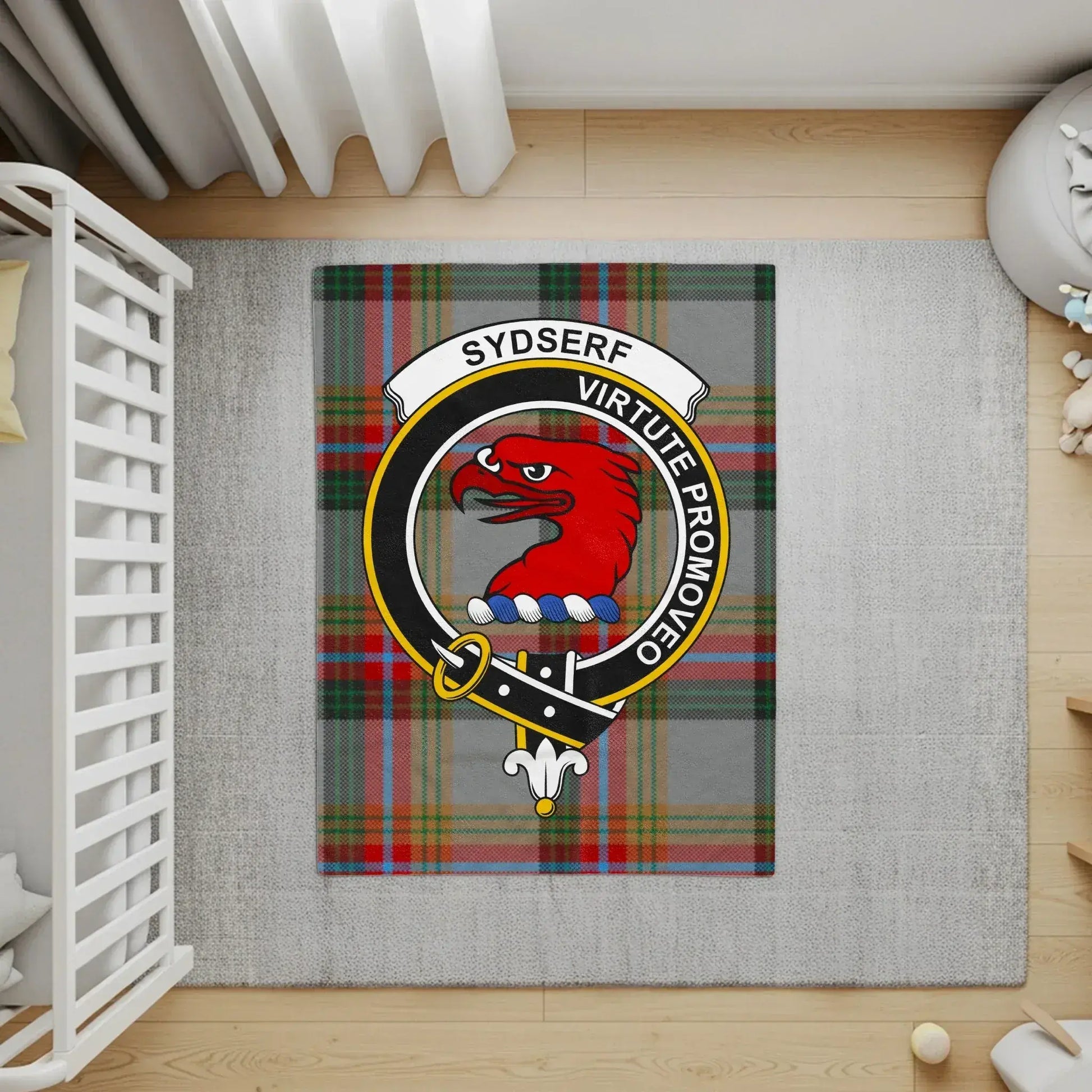 Scottish Family Crest Plaid Pattern Area Rug product