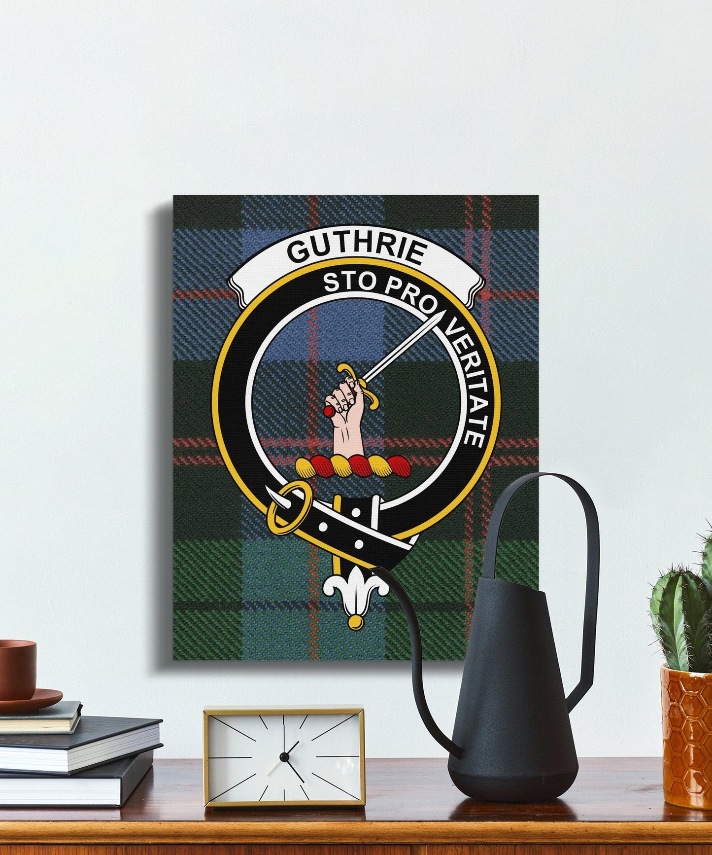 Guthrie Sto Pro Veritate Plaid Canvas Print product