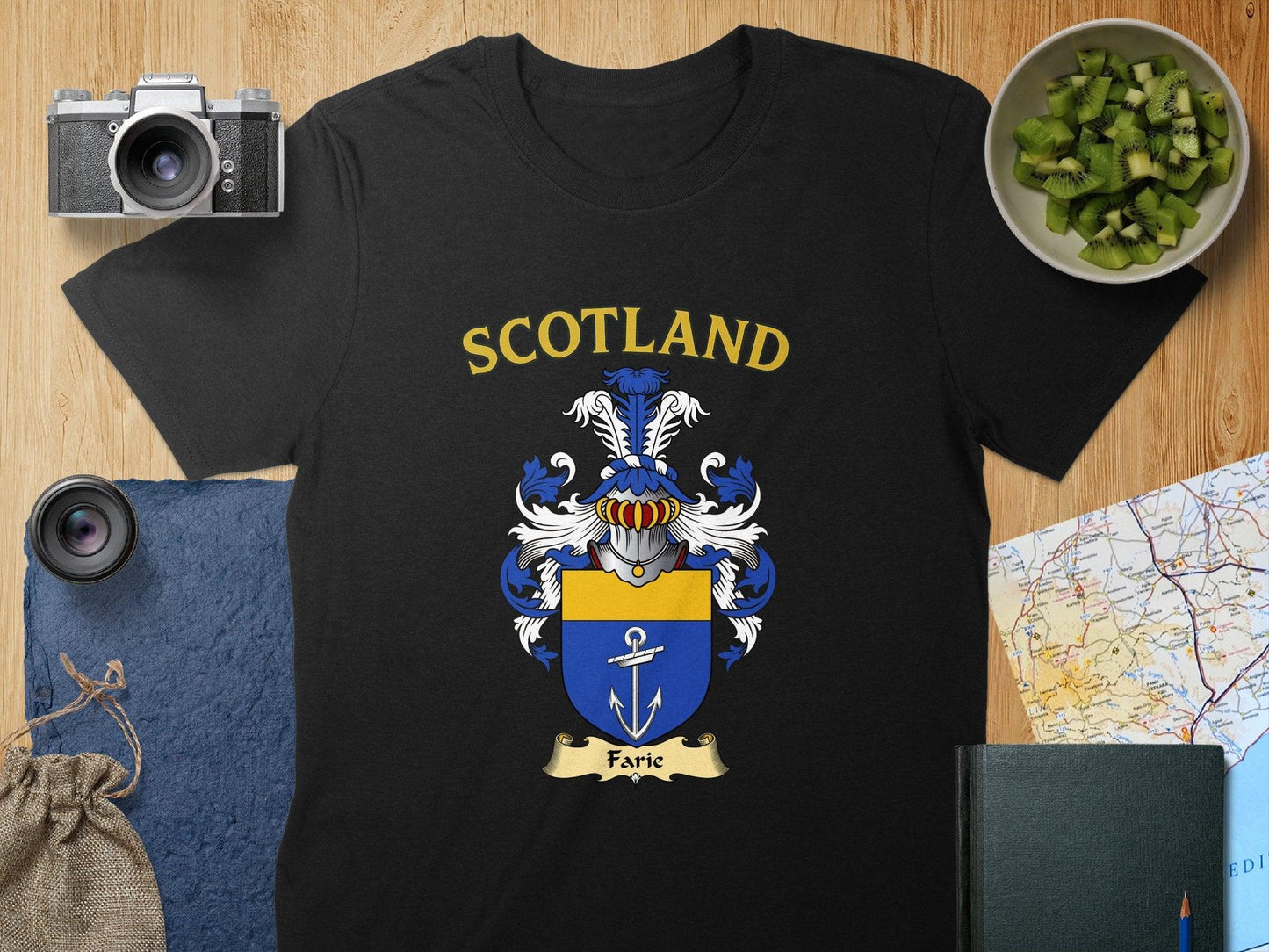 Scotland Faric Emblem Graphic Black T-Shirt product type