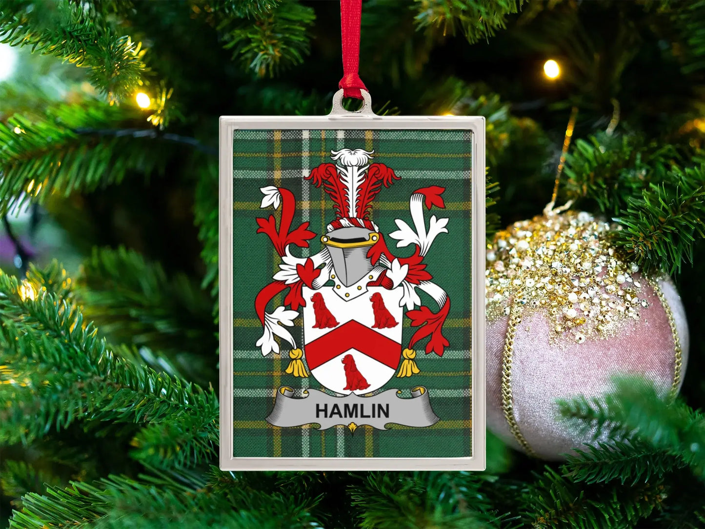 Custom Family Crest Christmas Ornament product type