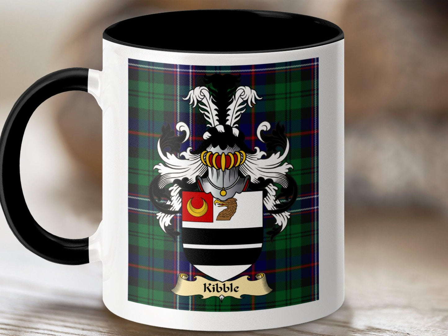 Kibble Clan Surname Coat Of Arms Scottish Heritage Mug - Celtic Ancestry Gifts