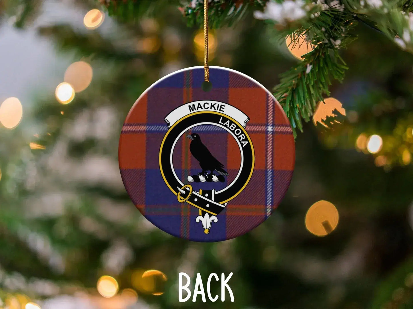 Mackie Labora Plaid Christmas Ornament product type
