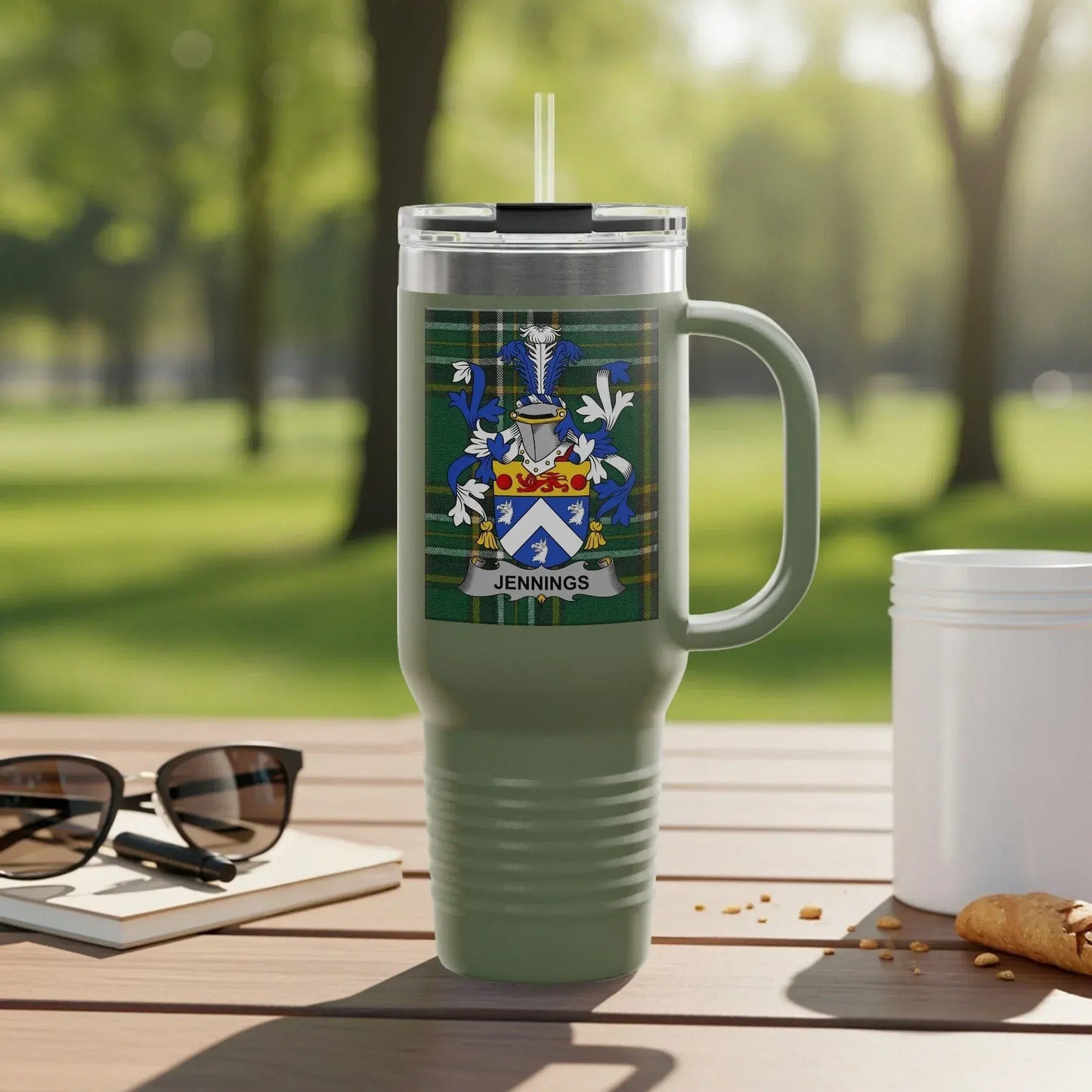 Personalized Jennings Family Crest Travel Mug product