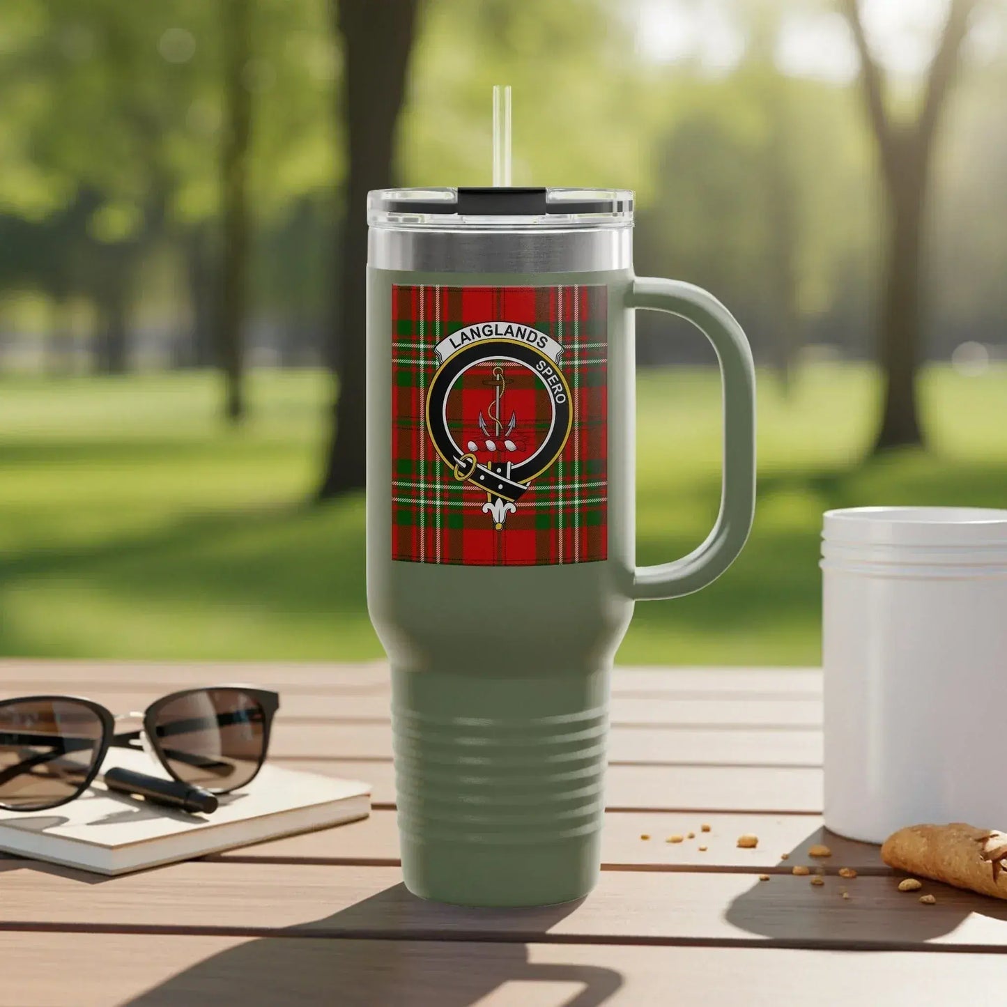 Stylish Langlands Highland Tartan Insulated Mug product