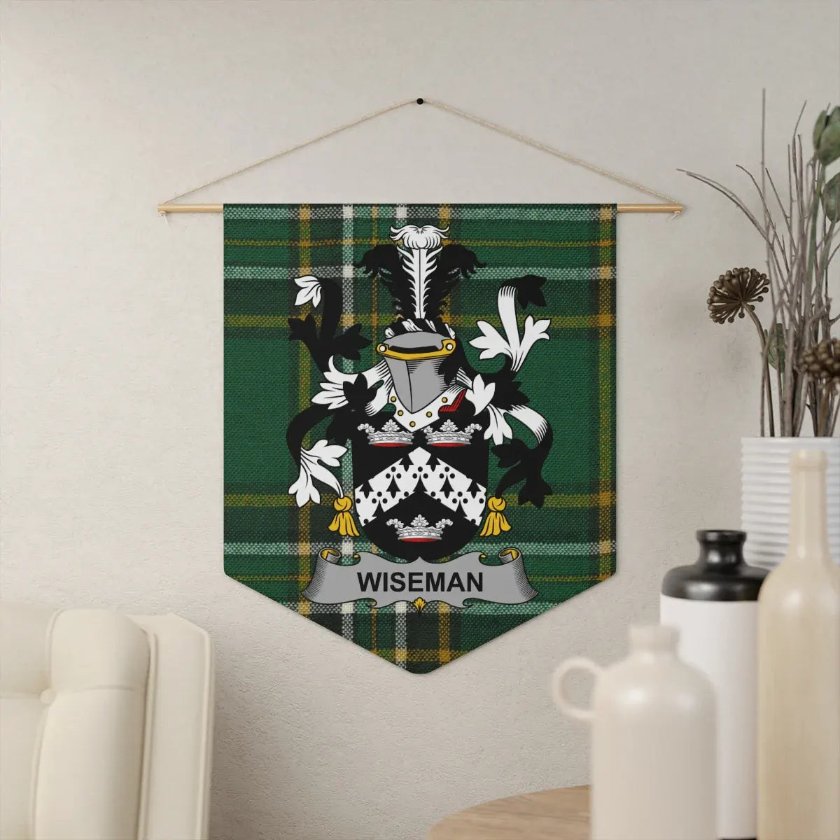 Classic Green Family Crest Decor Wall Hanging product type