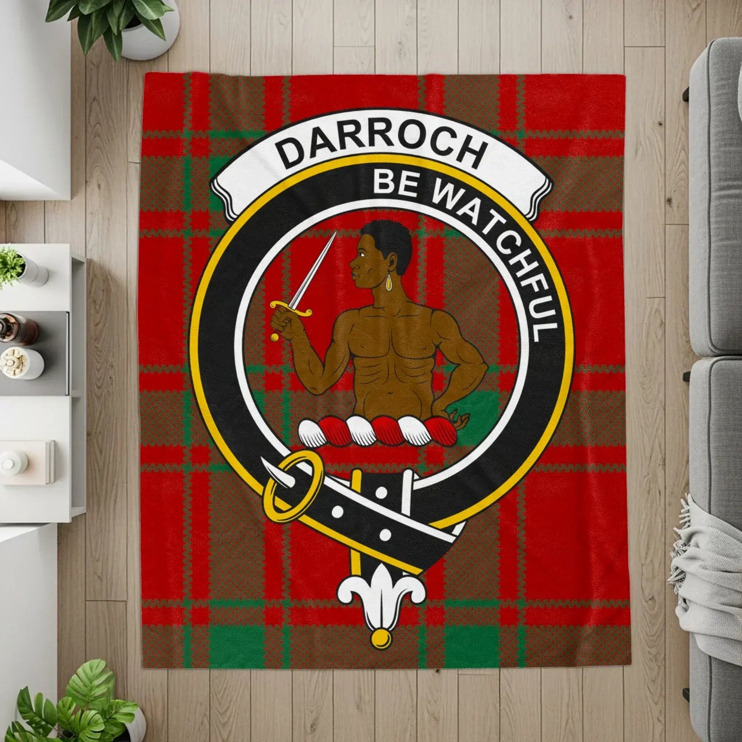 Darroch Be Watchful Tartan Design Blanket product