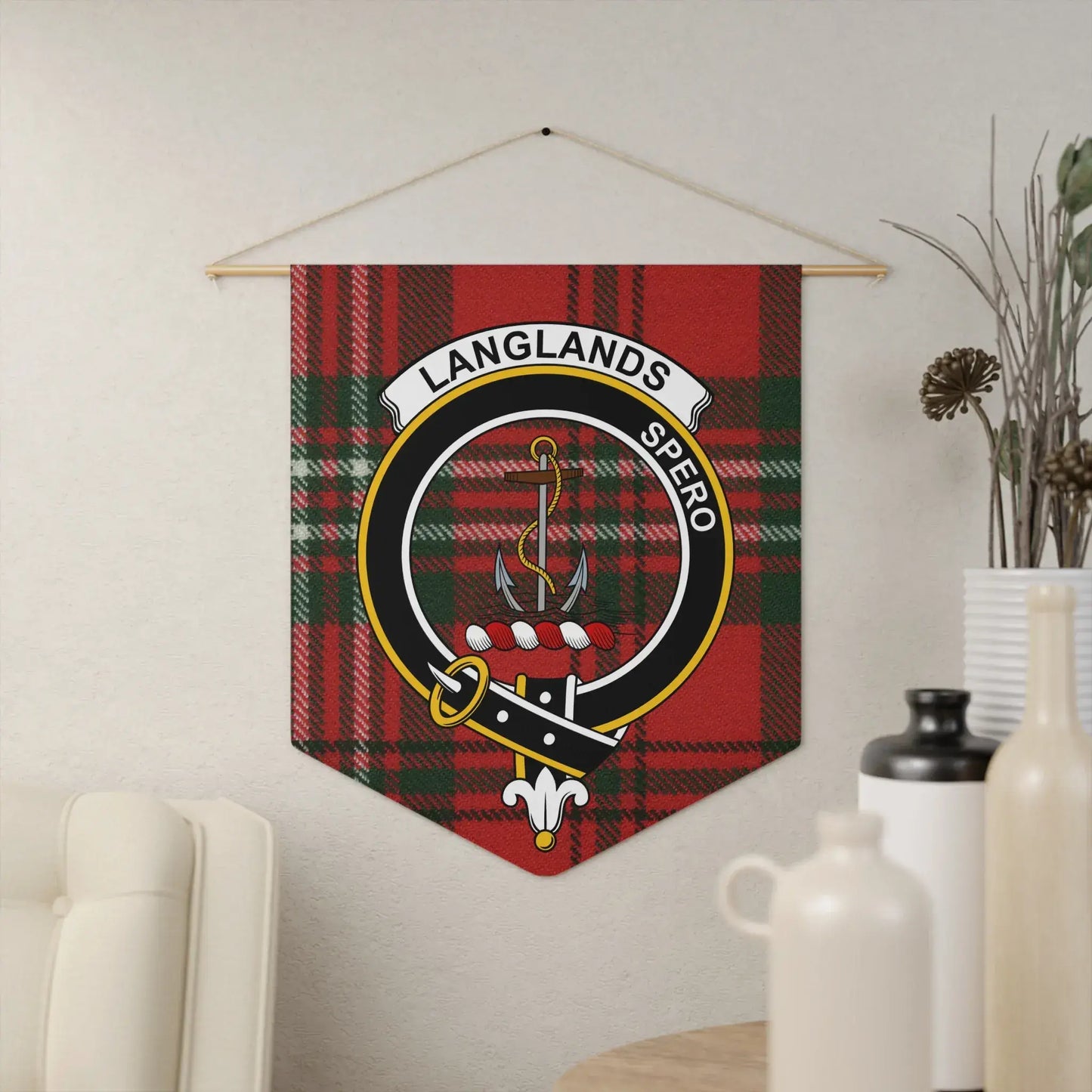Langlands Spero Tartan Wall Hanging Clan Banner product type