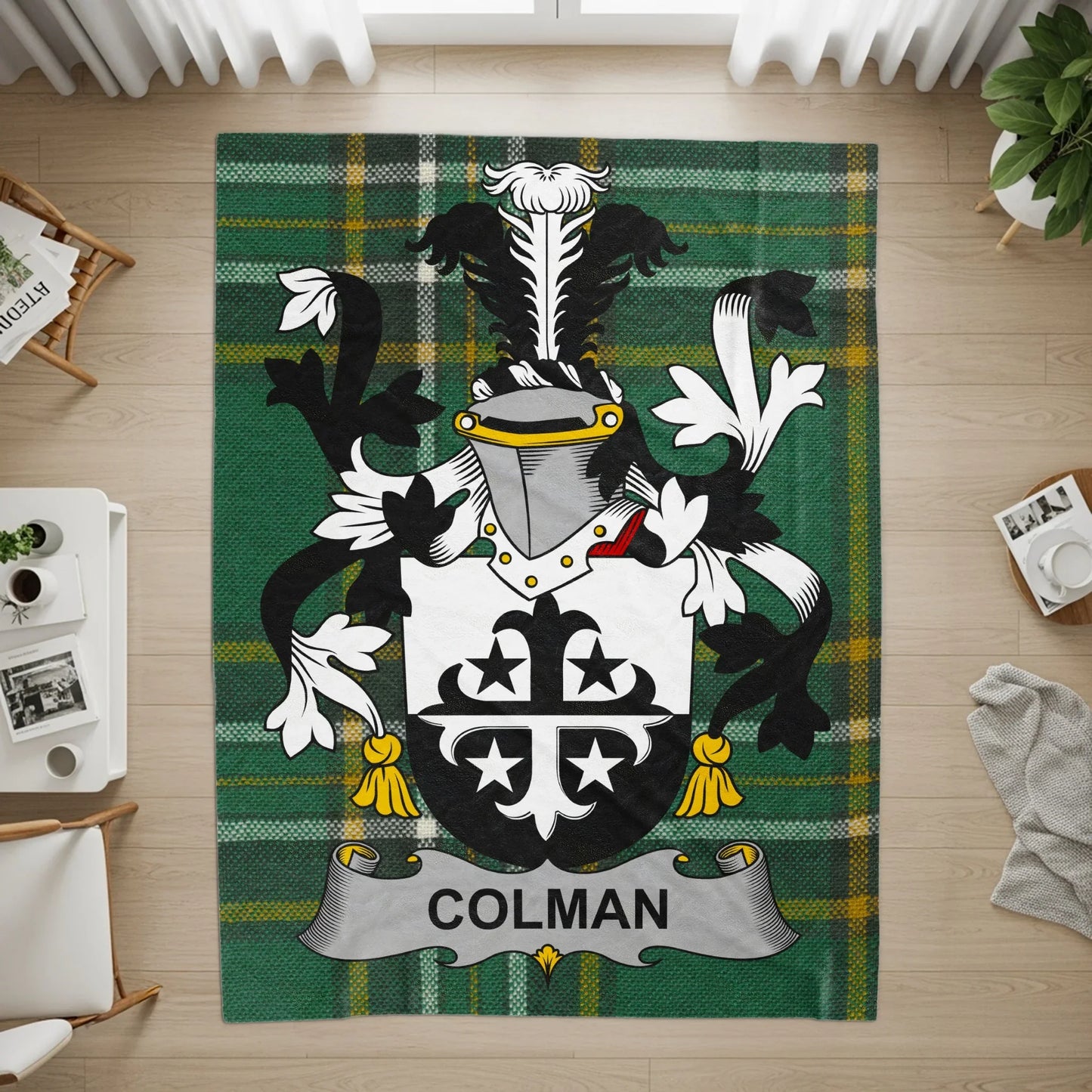 Family Name Crest Decorative Floor Rug product type