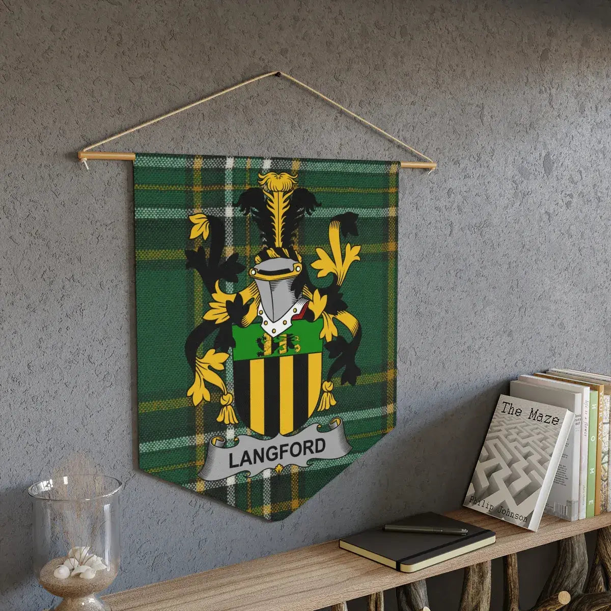 Langford Family Crest Decorative Banner product type