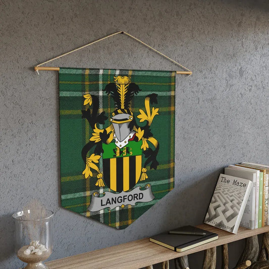 Langford Family Crest Decorative Banner product type