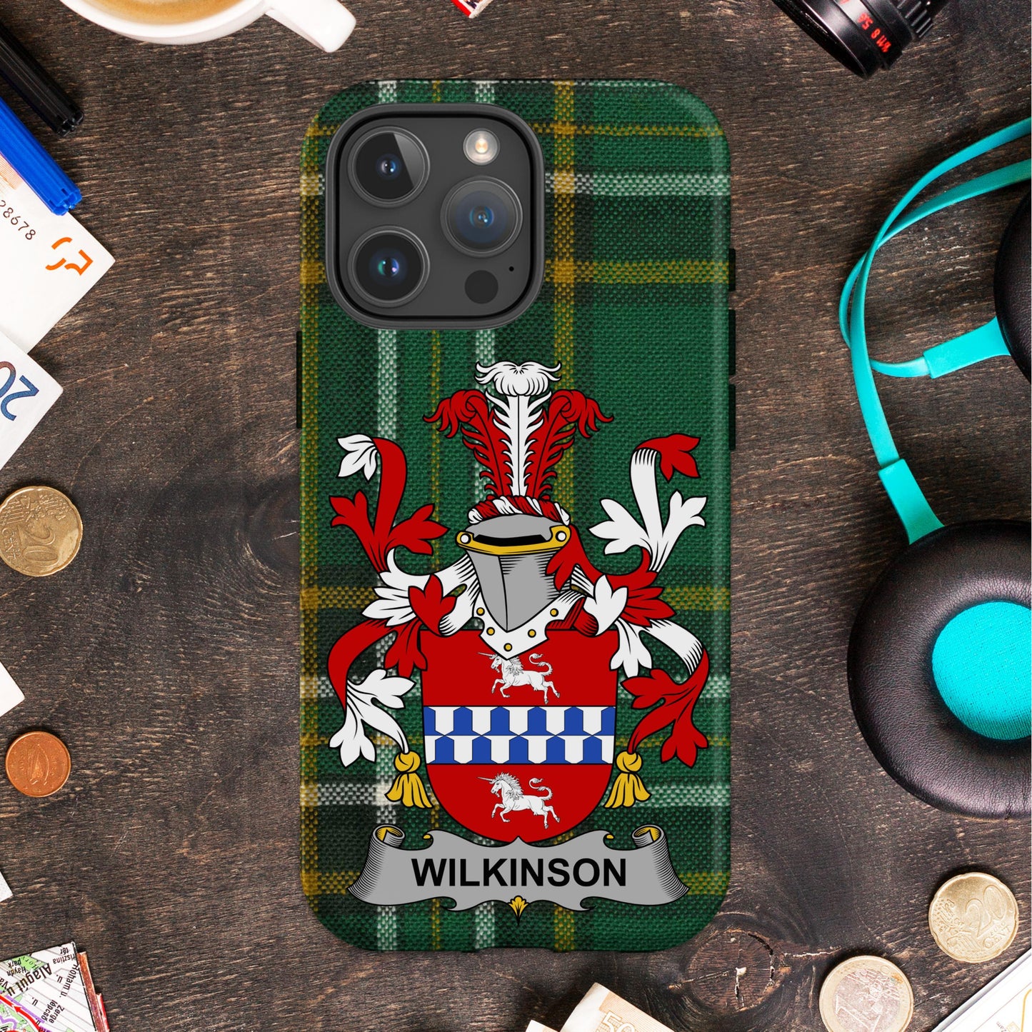 Wilkinson Family Crest Design on Phone Case product