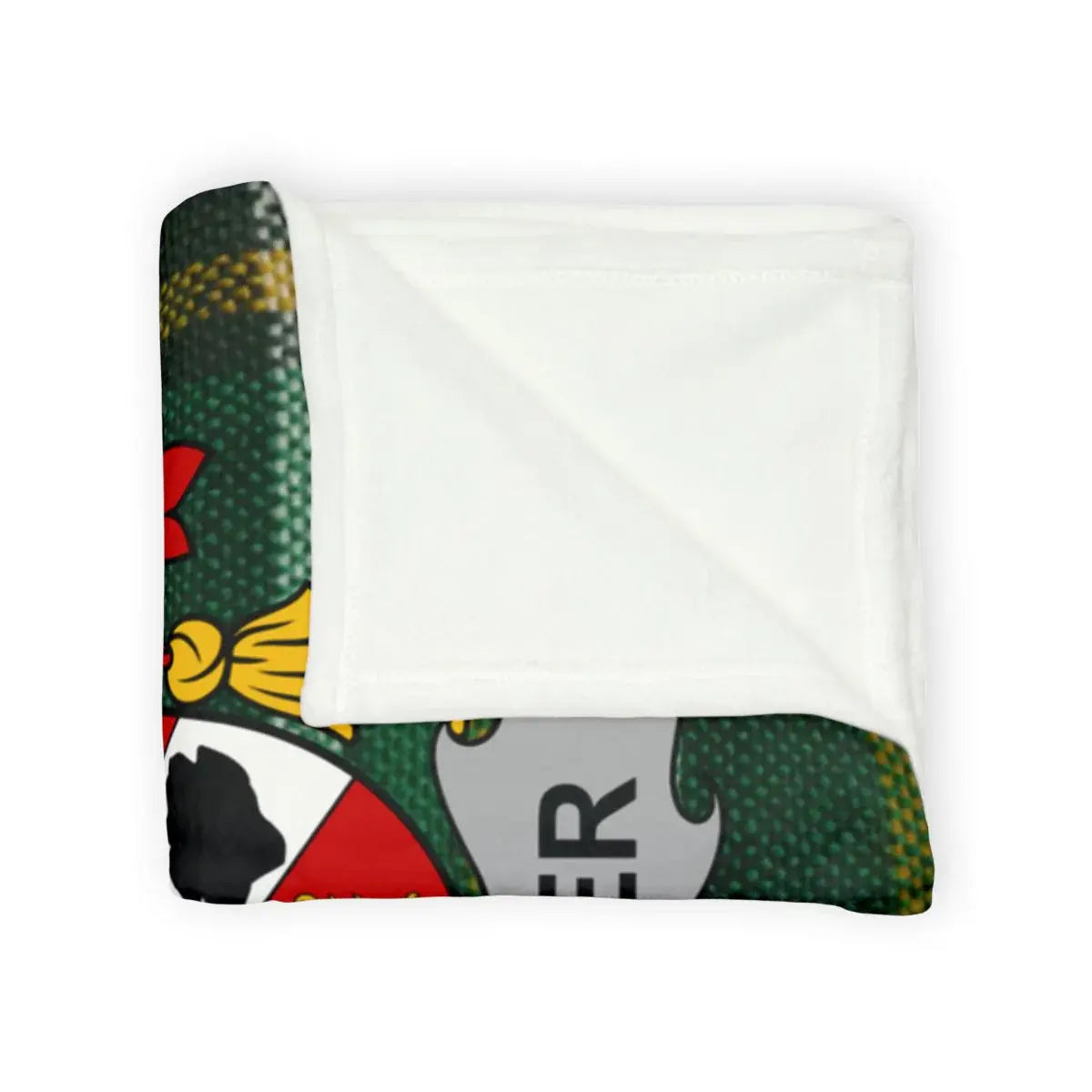 Cozy Green and White Custom Throw Blanket product type