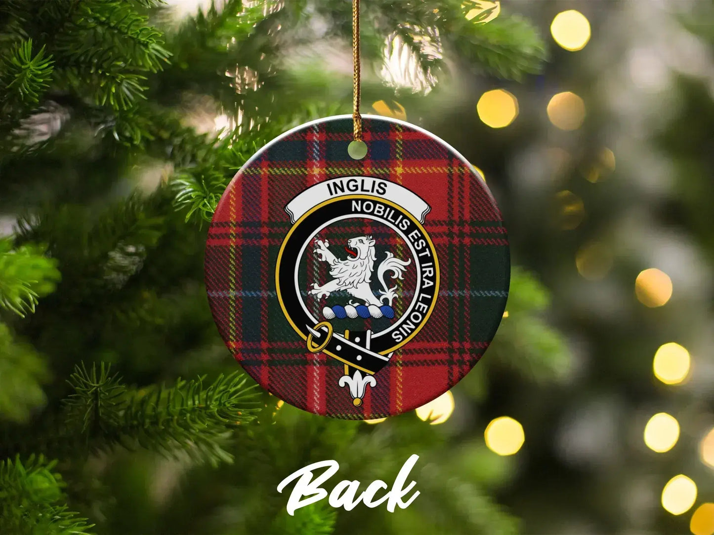 Inglis Scottish Clan Crest Christmas Tree Ornament product