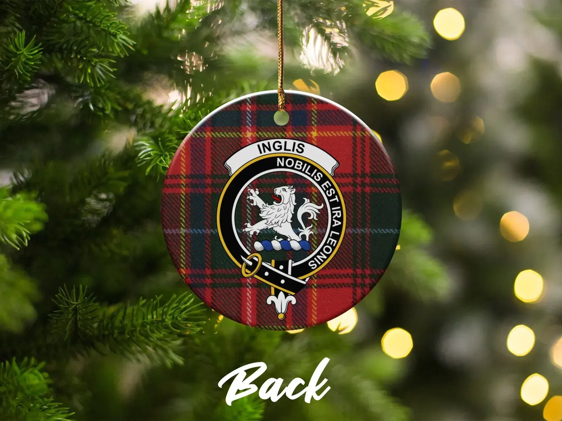 Inglis Scottish Clan Crest Christmas Tree Ornament product