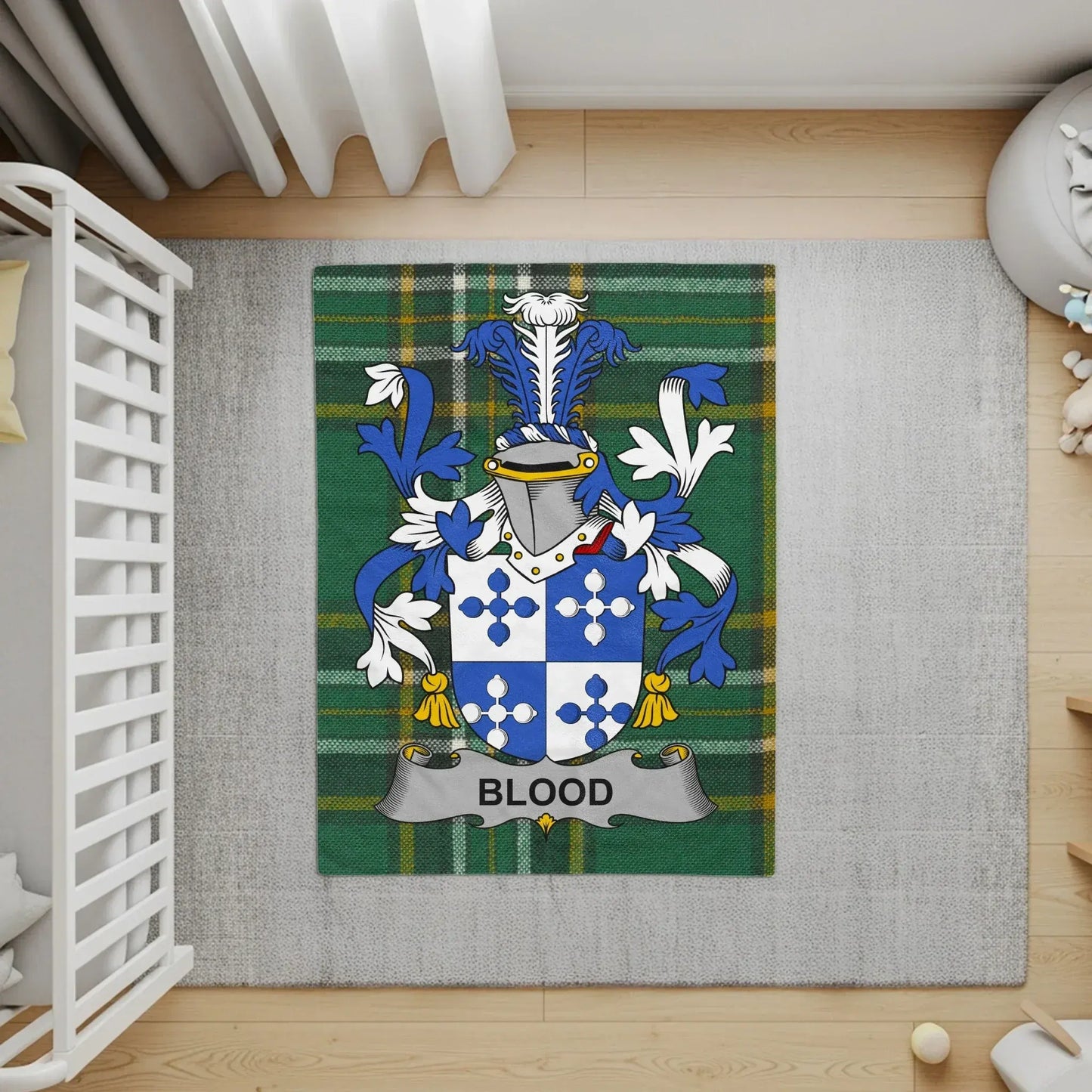 Personalized Blood Family Coat of Arms Rug product