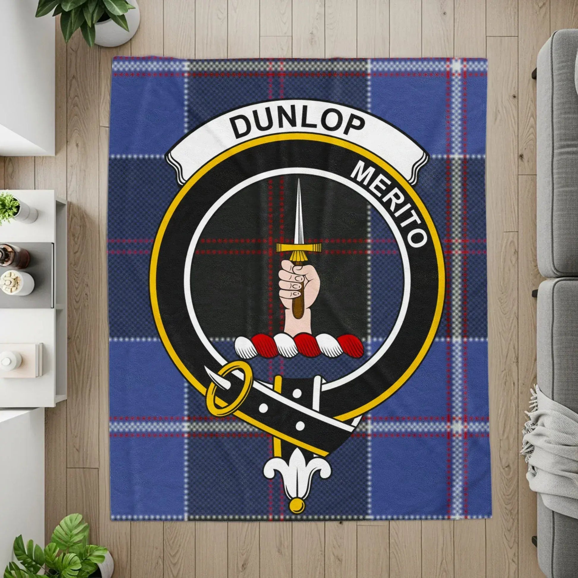 Dunlop Merito Clansmen Emblem Tartan Throw Blanket product