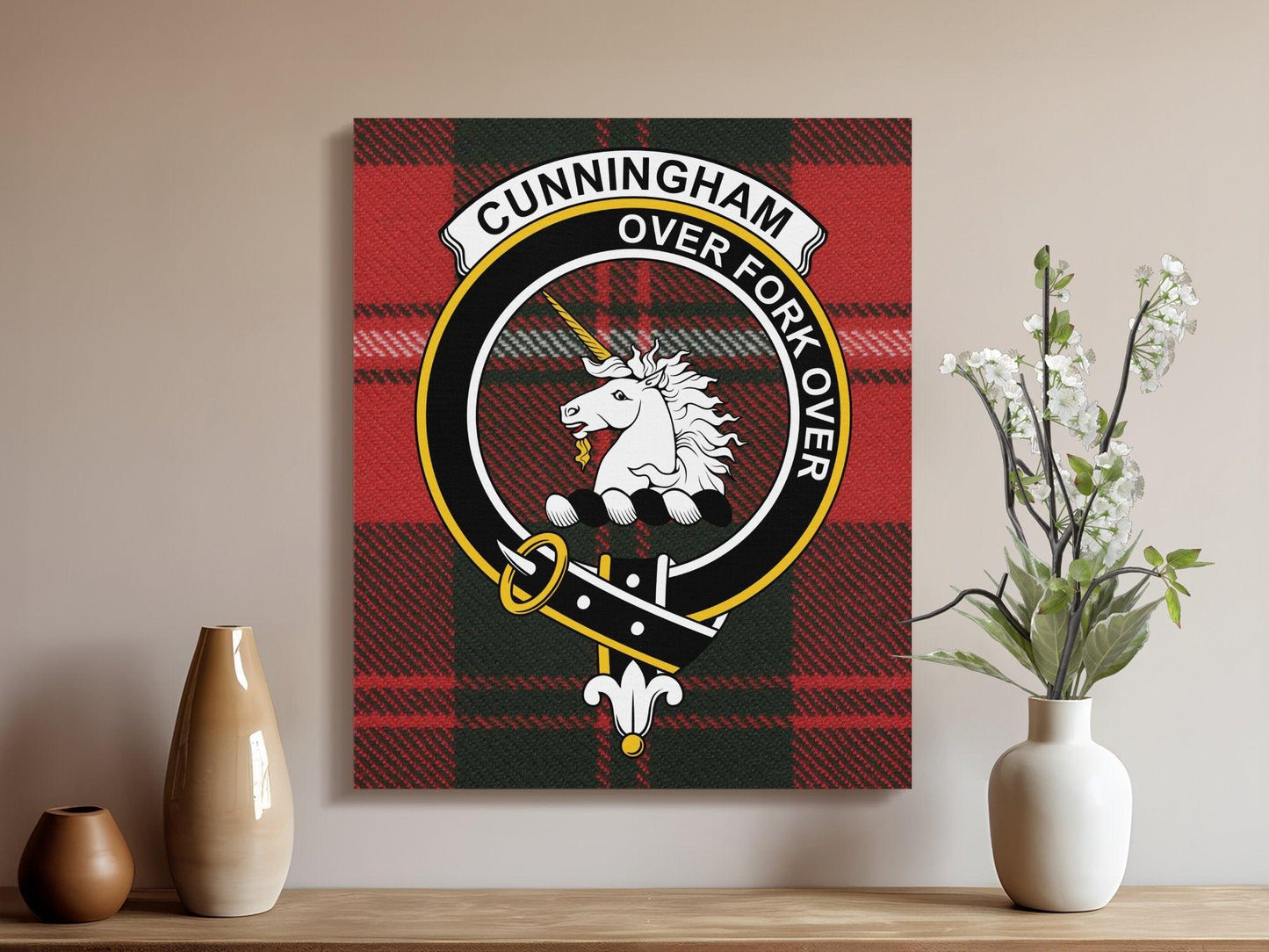 Cunningham Over Fork Over Plaid Wall Art product