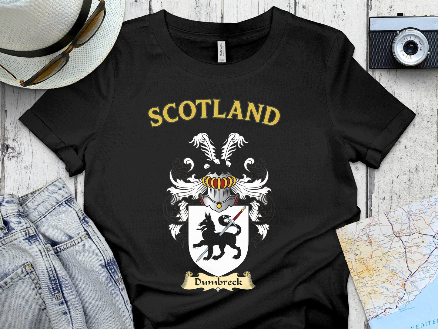 Dumbreck Clan Family Crest Heraldic Art T-Shirt - Celtic Ancestry Gifts