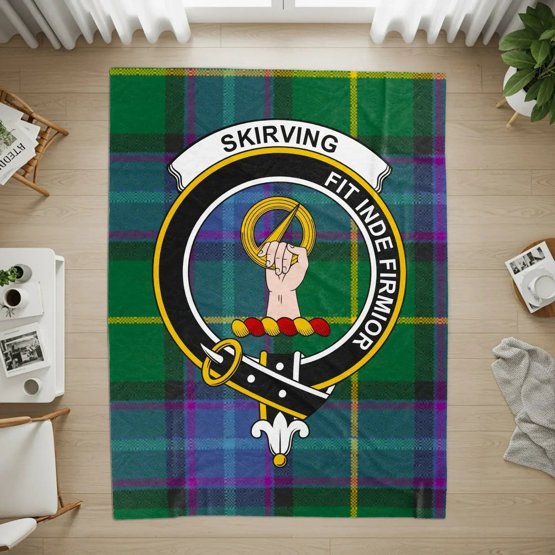 Skirving Fit Inde Firmior Tartan Design Printed Rug product