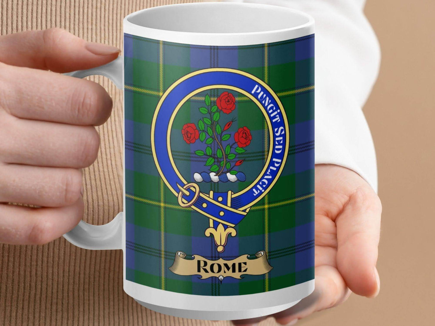 Rome Personalized Plaid Design Coffee Mug product