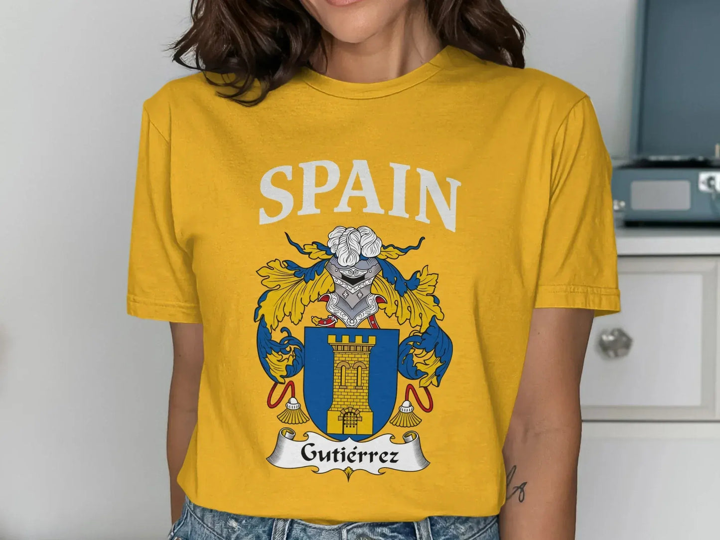 Spain Gutierrez Coat of Arms Yellow Shirt product