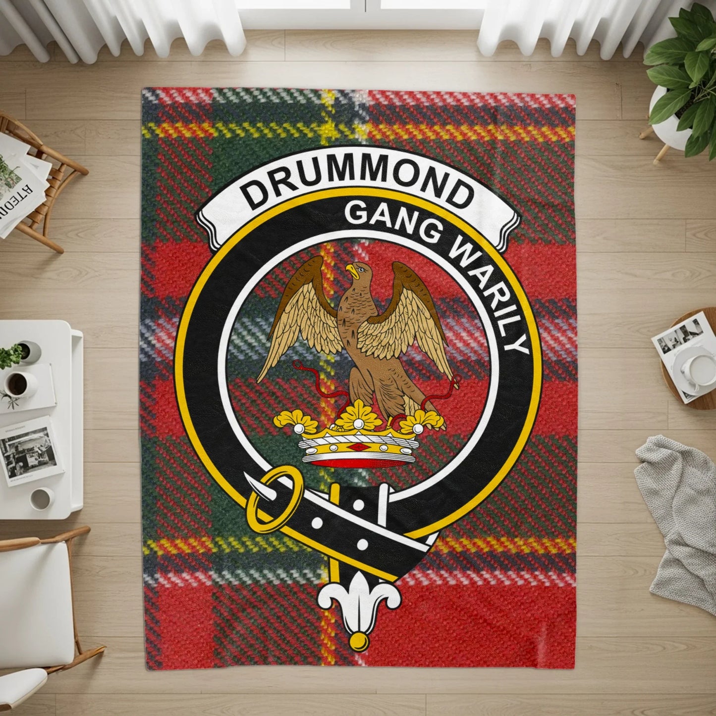 Drummond Gang Warily Tartan Print Blanket product