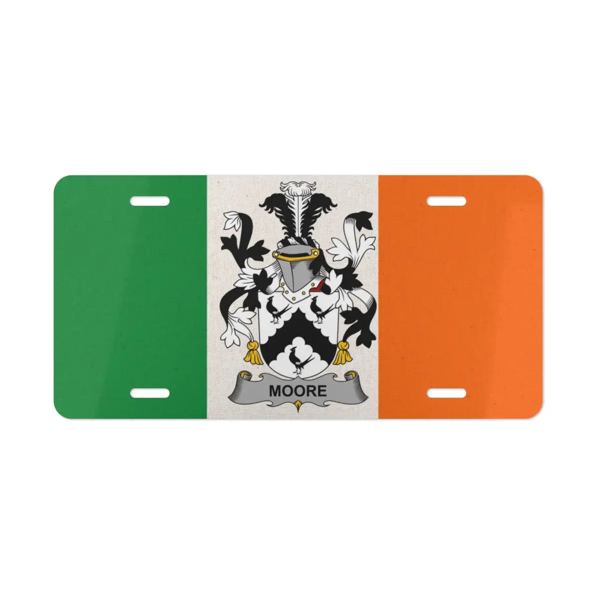 Moore Coat of Arms Design Irish Flag License Plate product