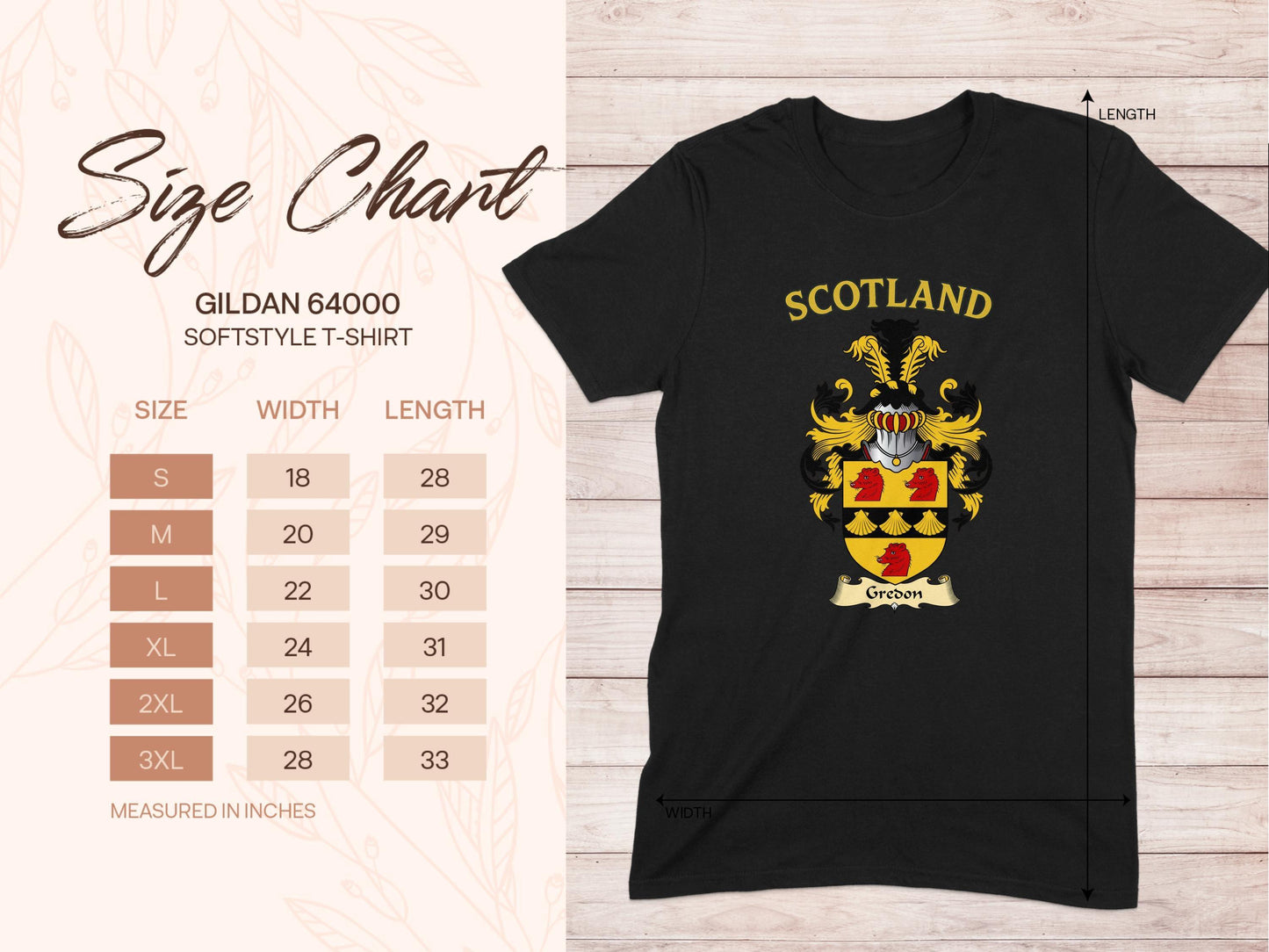 Gredon Clan Family Crest Coat Of Arms Emblazoned T-Shirt - Celtic Ancestry Gifts