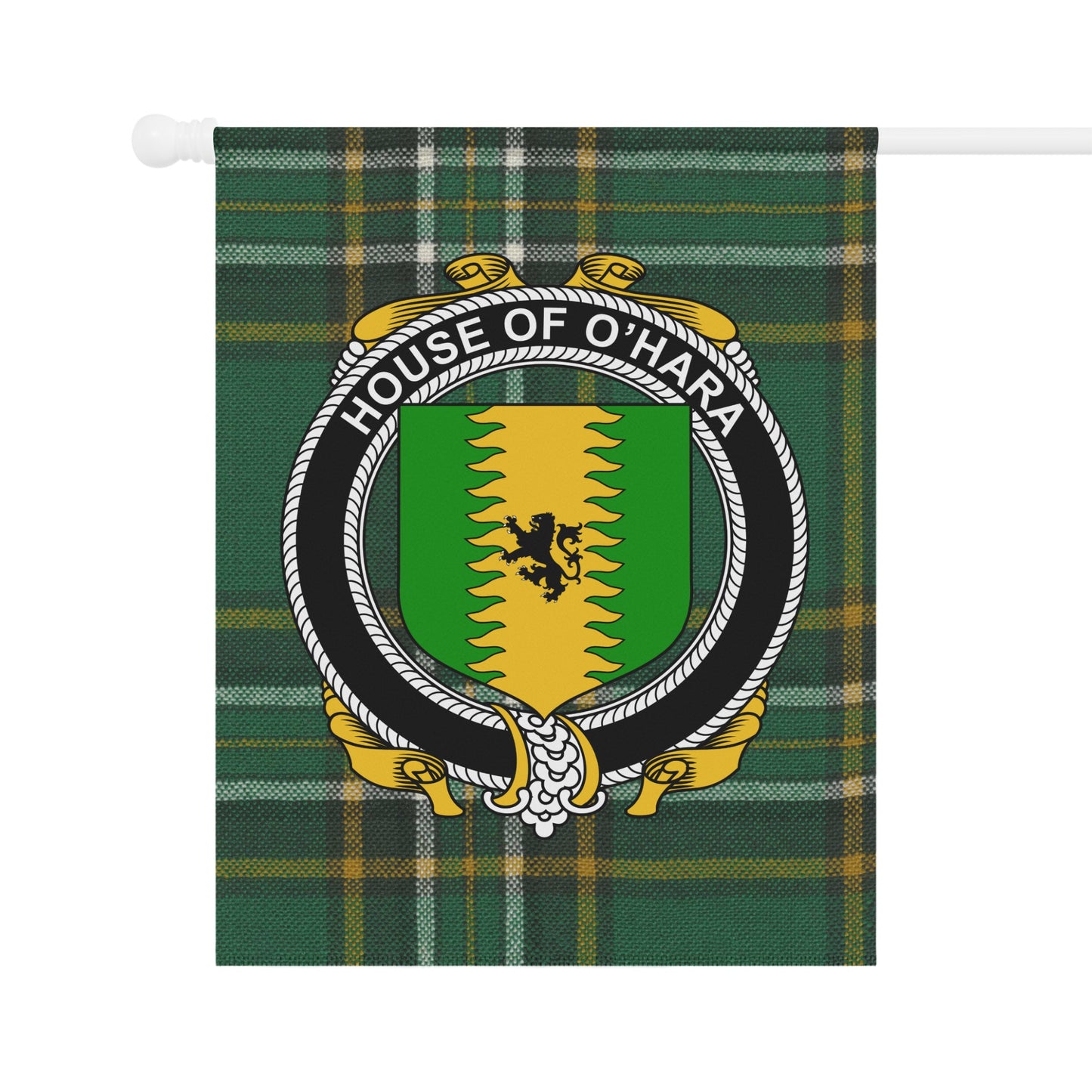 House of O'Hara Green Plaid Decorative Flag